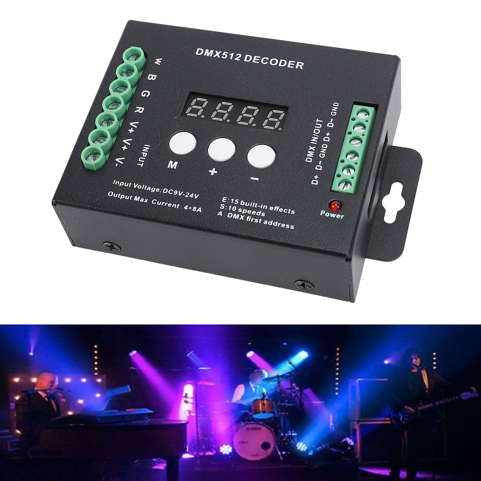 4CH Digital Display LED Decoder DMX512 Controller Constant Voltage RGBW view 11