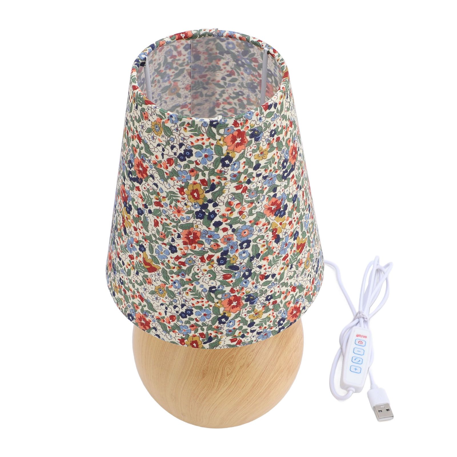 Floral Fabric Table Lamp 3000K 4500K 6000K Stepless Dimmable Farmhouse Flower view 6