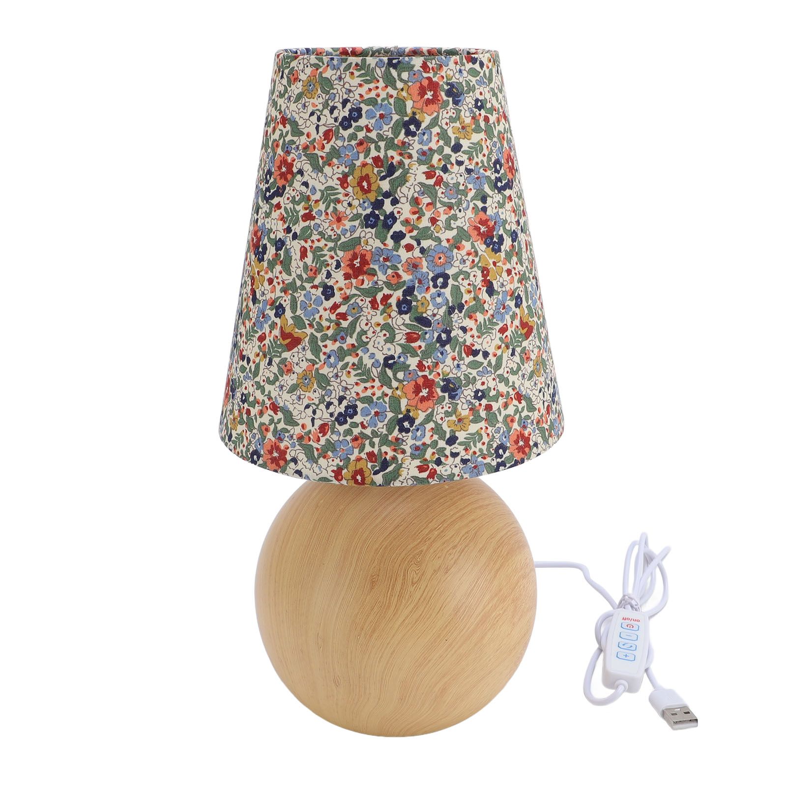 Floral Fabric Table Lamp 3000K 4500K 6000K Stepless Dimmable Farmhouse Flower view 9