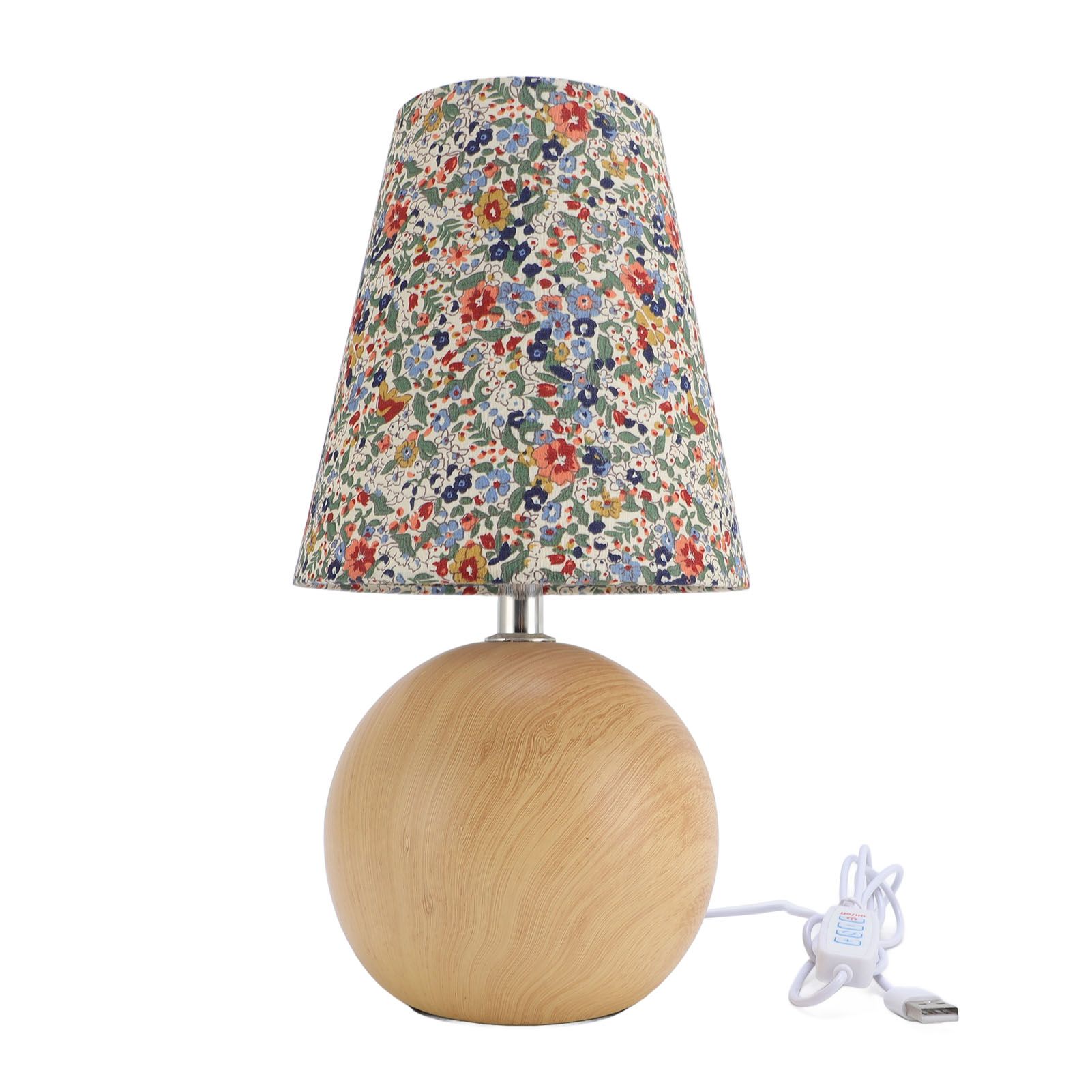Floral Fabric Table Lamp 3000K 4500K 6000K Stepless Dimmable Farmhouse Flower view 10