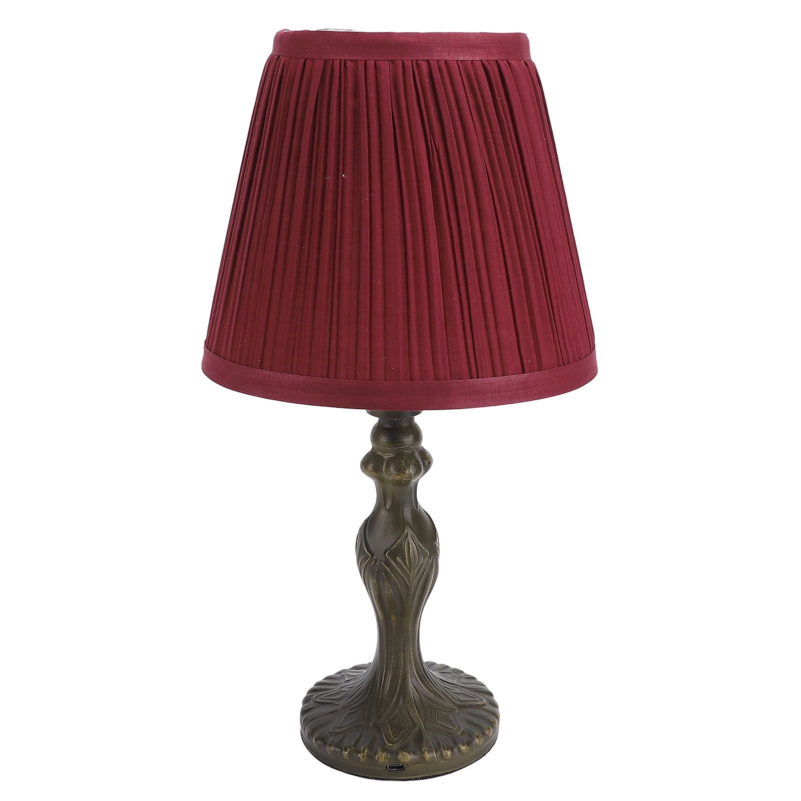 Fabric Desk Lamp Cordless Touch Dimmable Rechargeable Vintage Decorative Night view 10