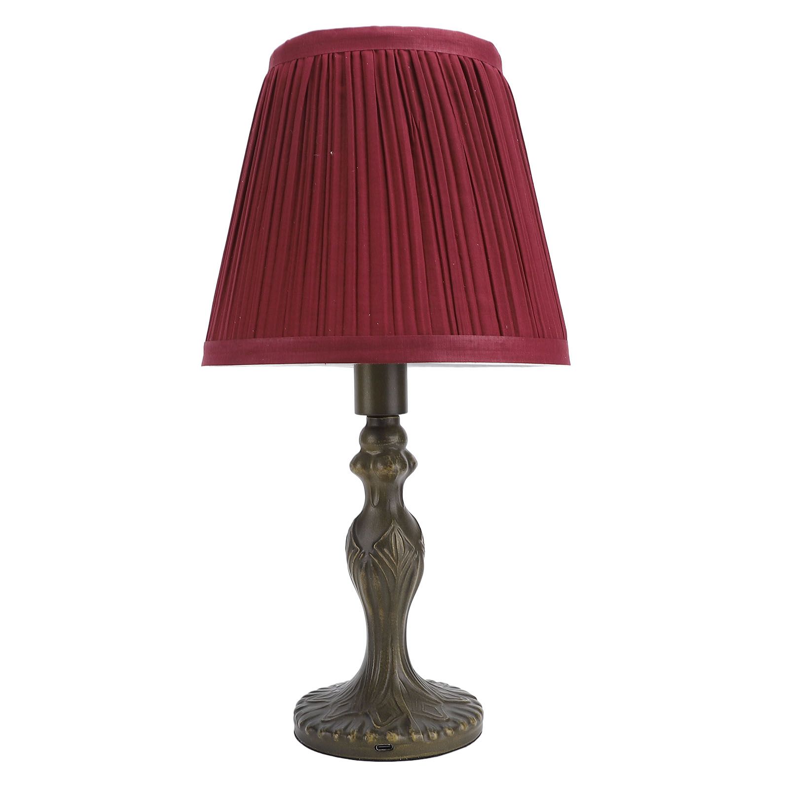 Fabric Desk Lamp Cordless Touch Dimmable Rechargeable Vintage Decorative Night view 11