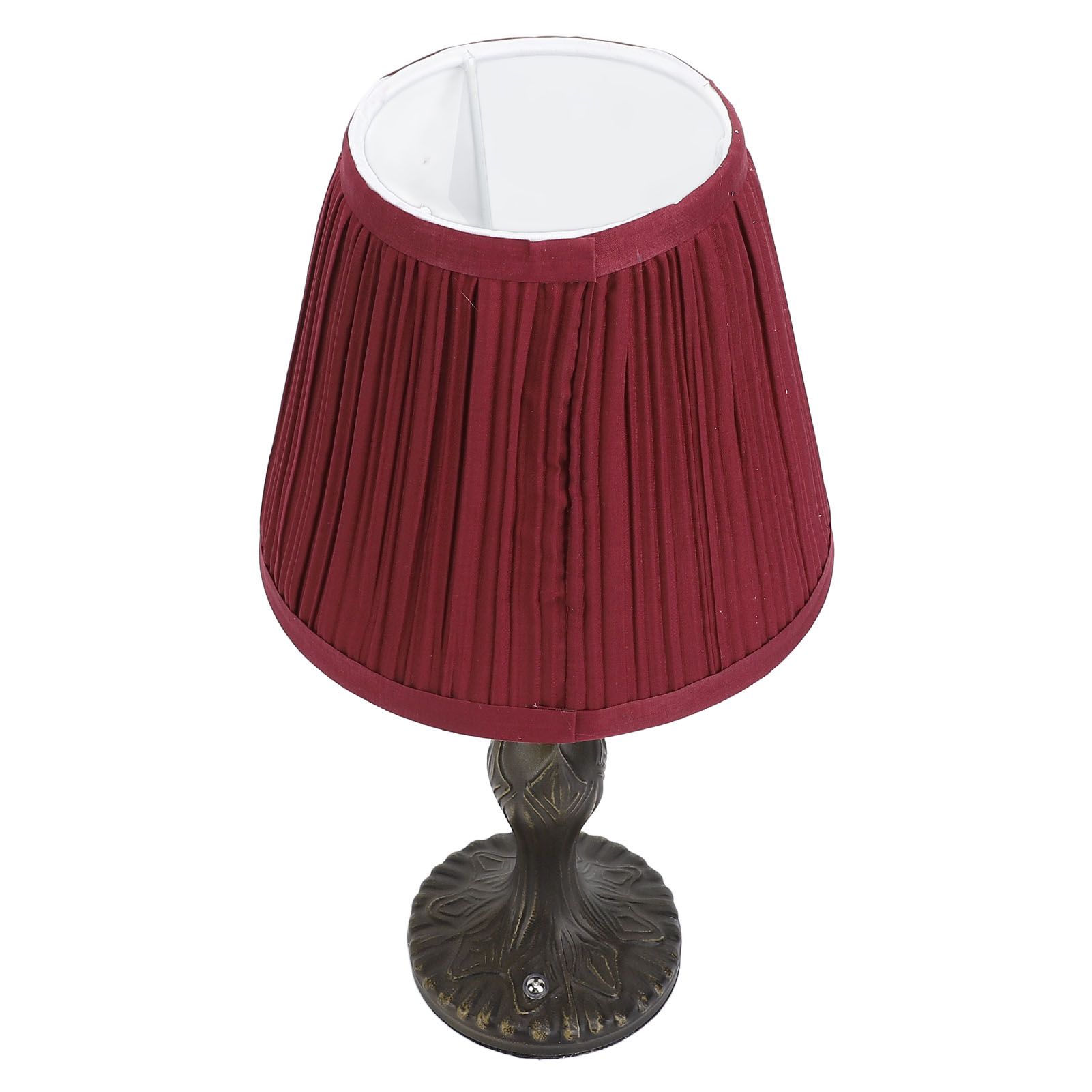 Fabric Desk Lamp Cordless Touch Dimmable Rechargeable Vintage Decorative Night view 12