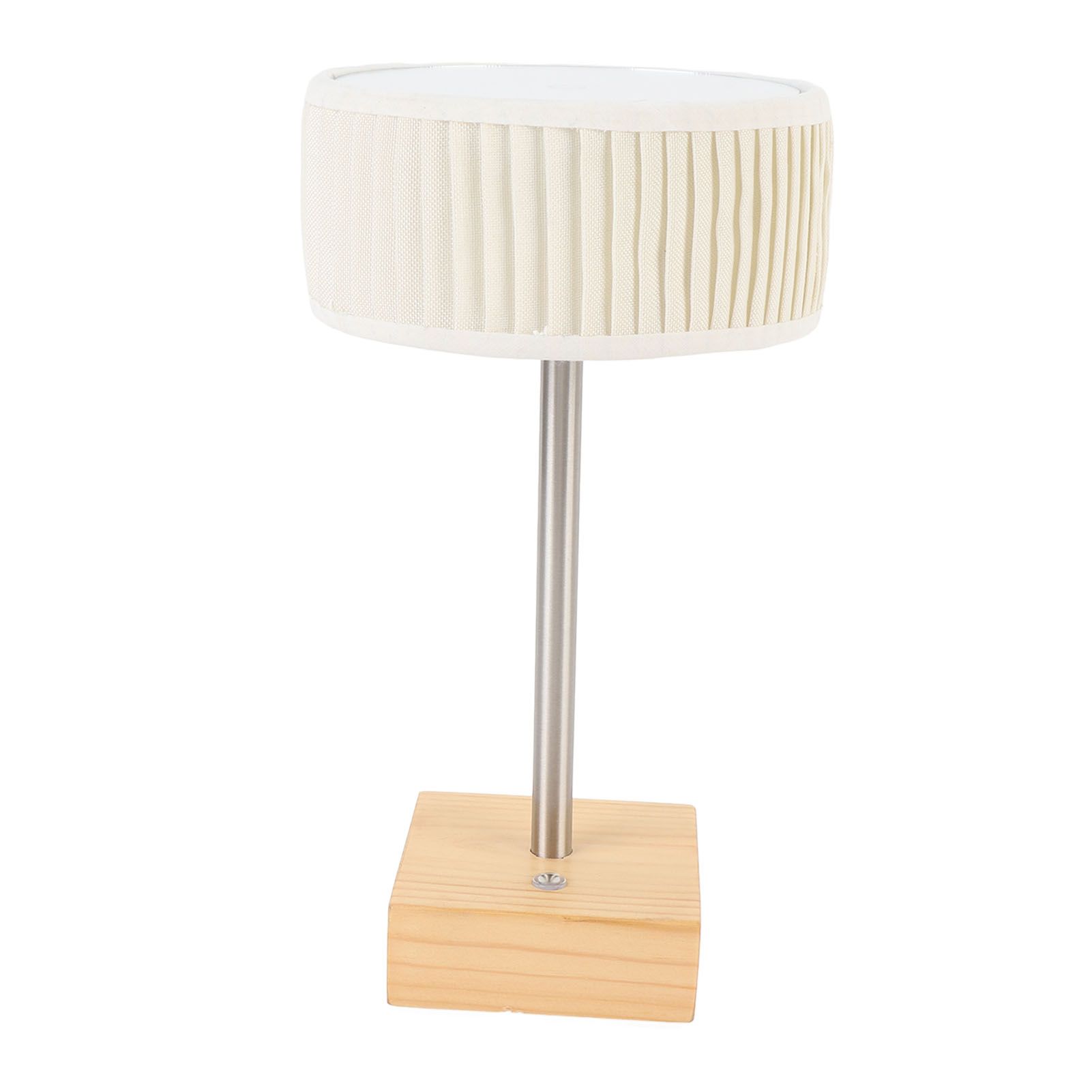 Rechargeable Desk Lamp with Fabric Shade Top Mirror Table Light Modern Touch