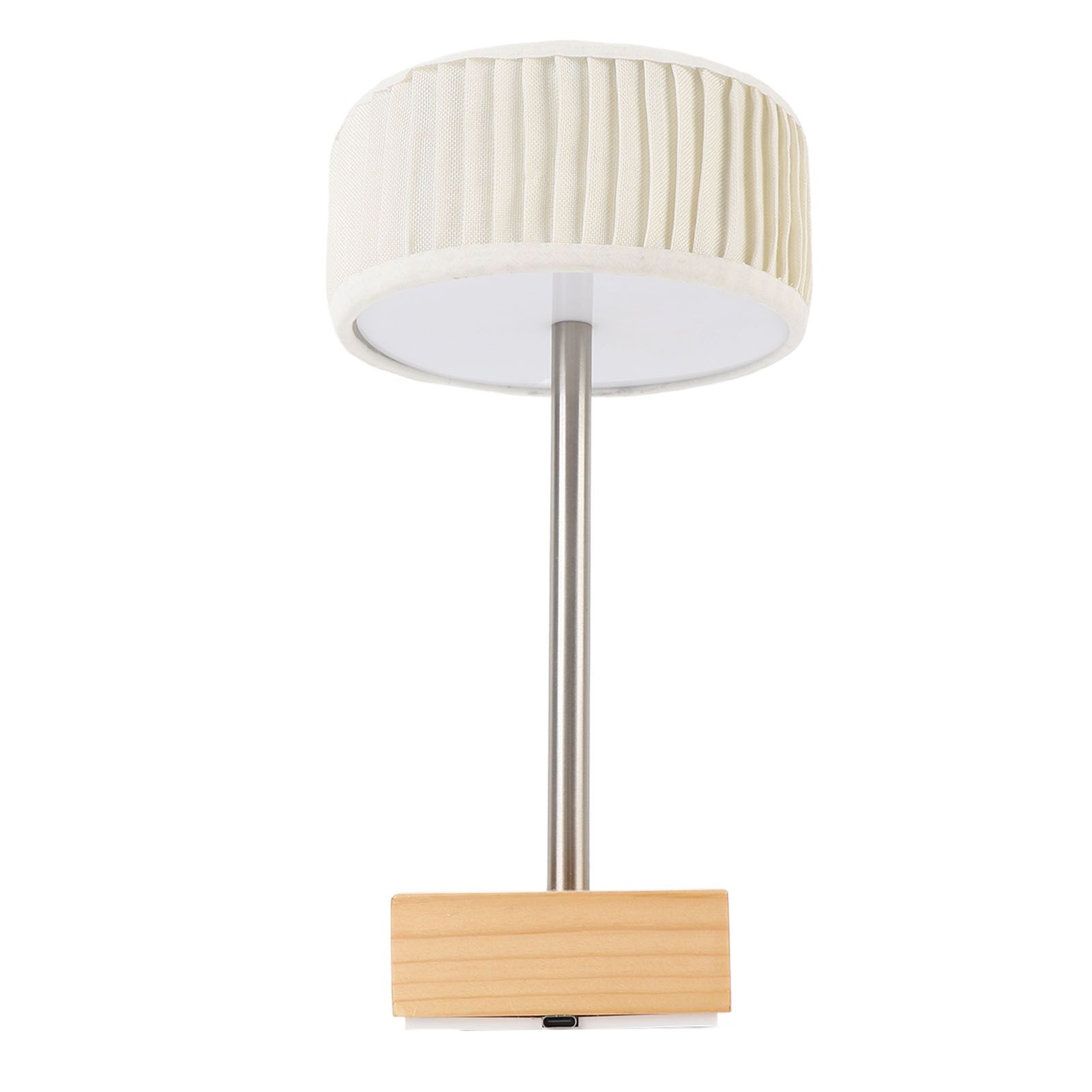 Rechargeable Desk Lamp with Fabric Shade Top Mirror Table Light Modern Touch view 4