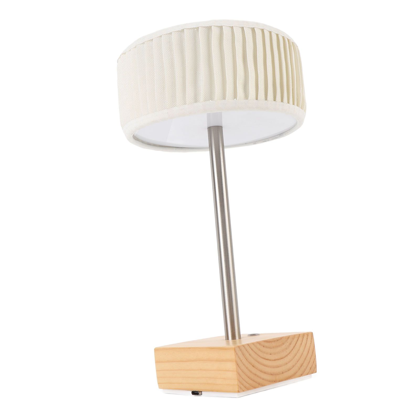 Rechargeable Desk Lamp with Fabric Shade Top Mirror Table Light Modern Touch view 8