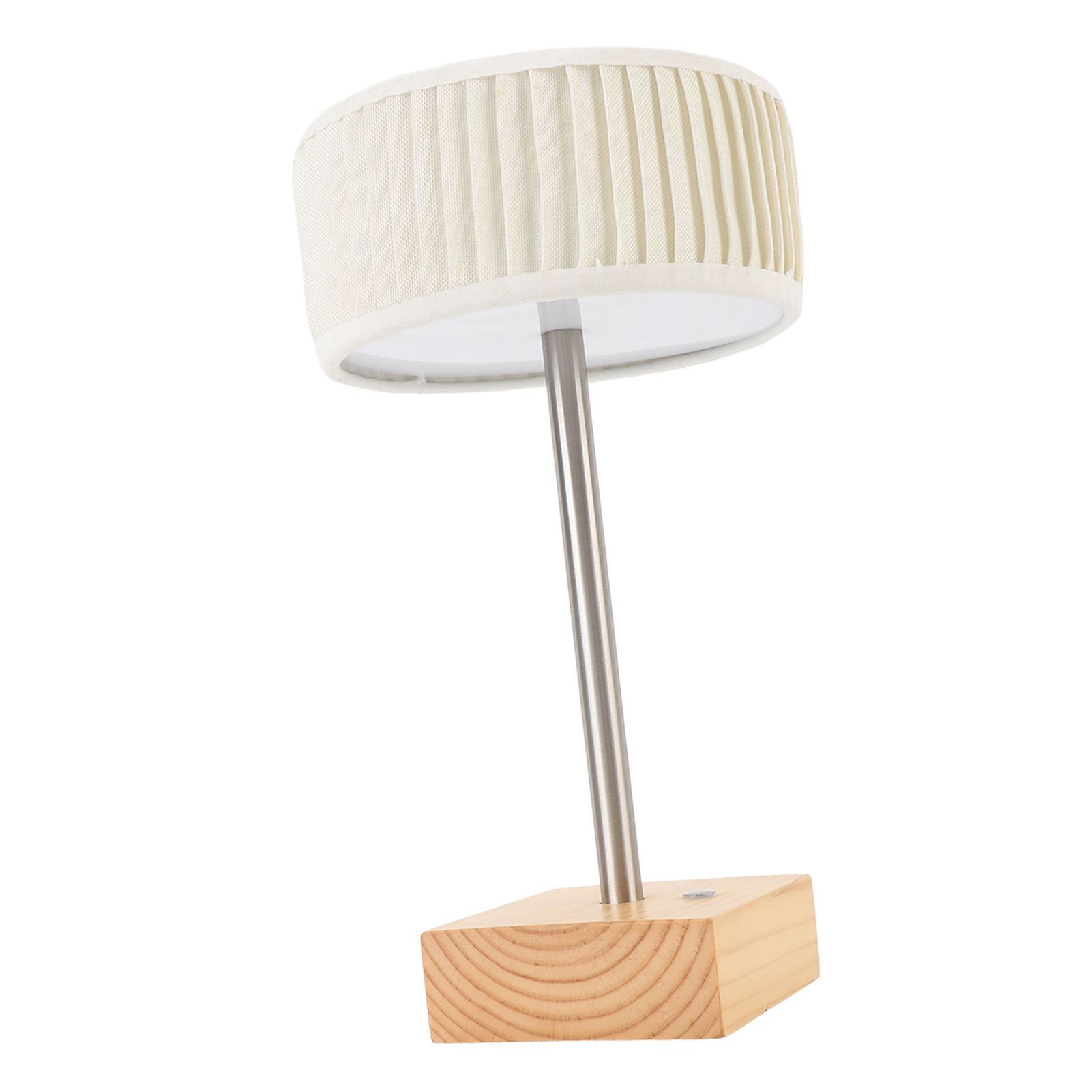 Rechargeable Desk Lamp with Fabric Shade Top Mirror Table Light Modern Touch view 9