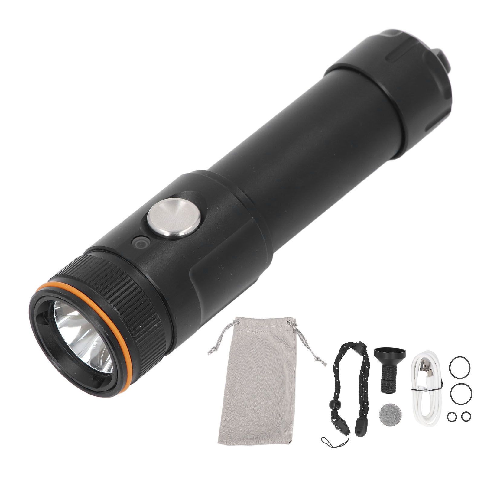 Dive Flashlight 5000LM 110m IP68 Water Resistant 6 Modes Super Bright view 3