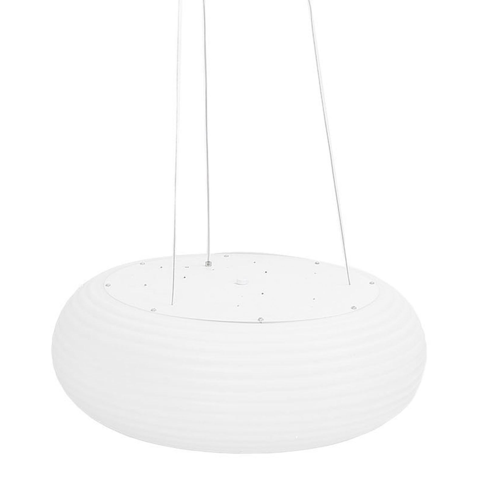 Pendant Light Round Milky White PC Lampshade LED Height Adjustable 3 Color view 5
