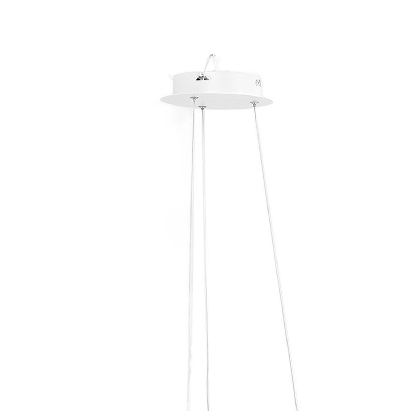 Pendant Light Round Milky White PC Lampshade LED Height Adjustable 3 Color view 7