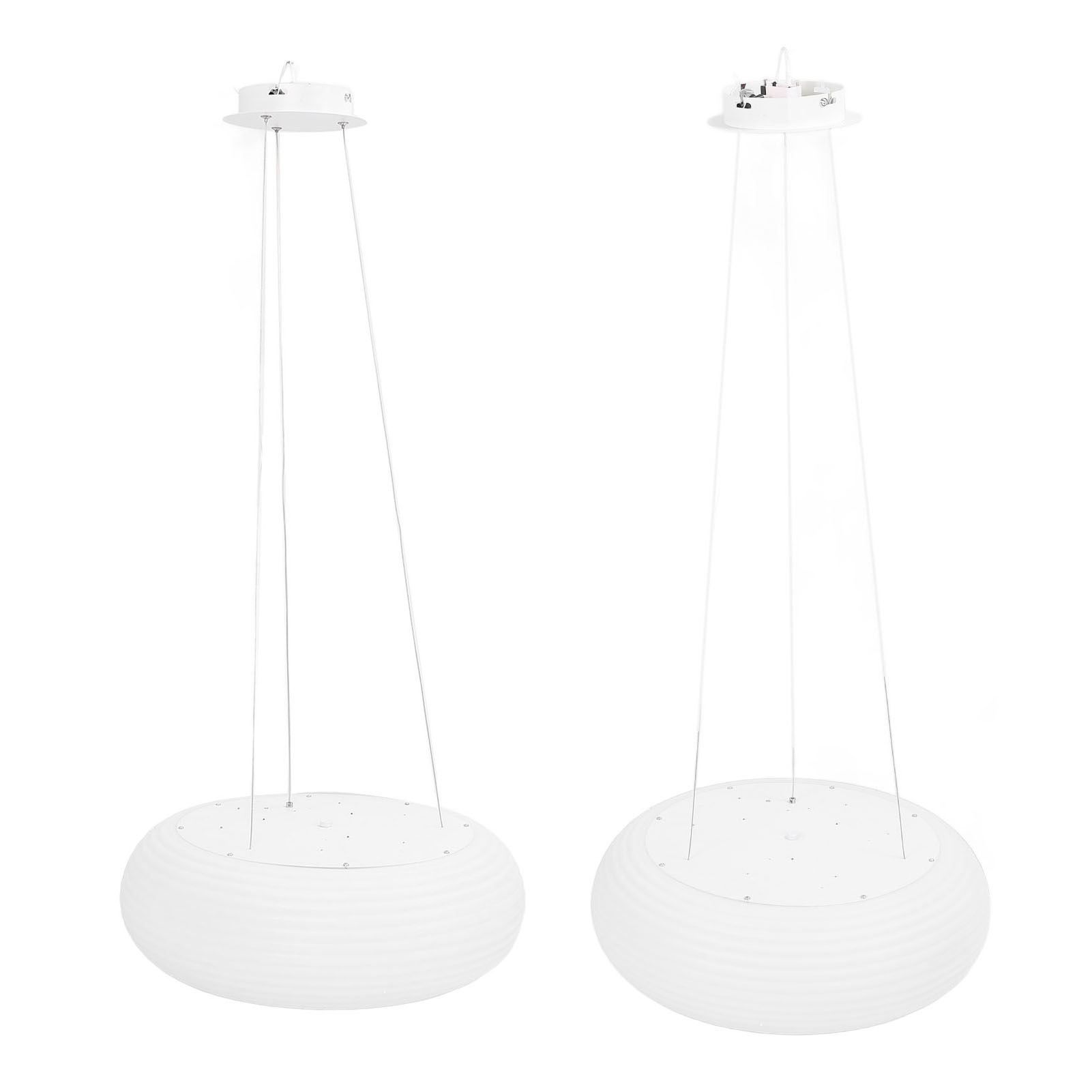 Pendant Light Round Milky White PC Lampshade LED Height Adjustable 3 Color view 11