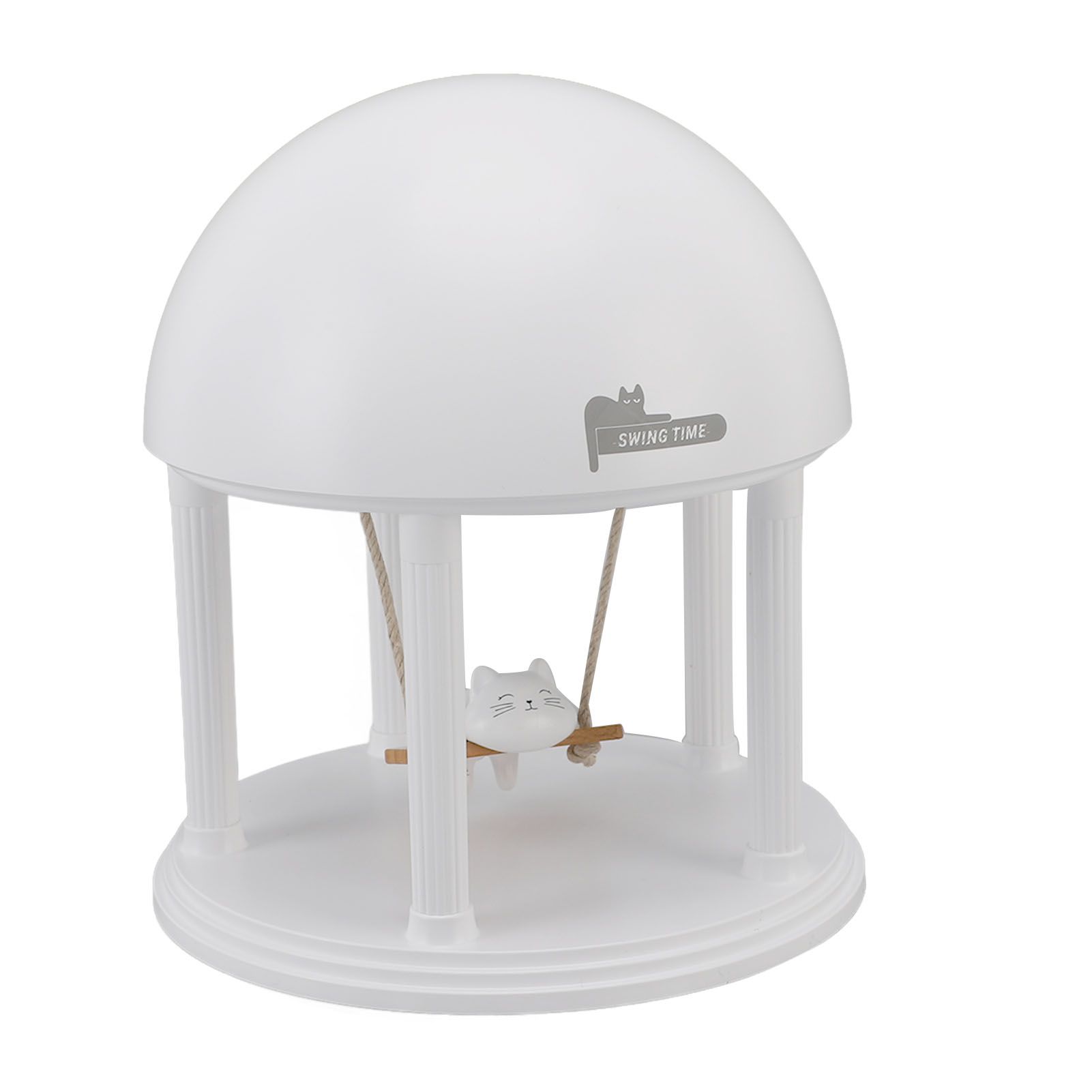 Night Light Speaker with Projector Cute Cat Swing Stepless Dimmable USB view 6