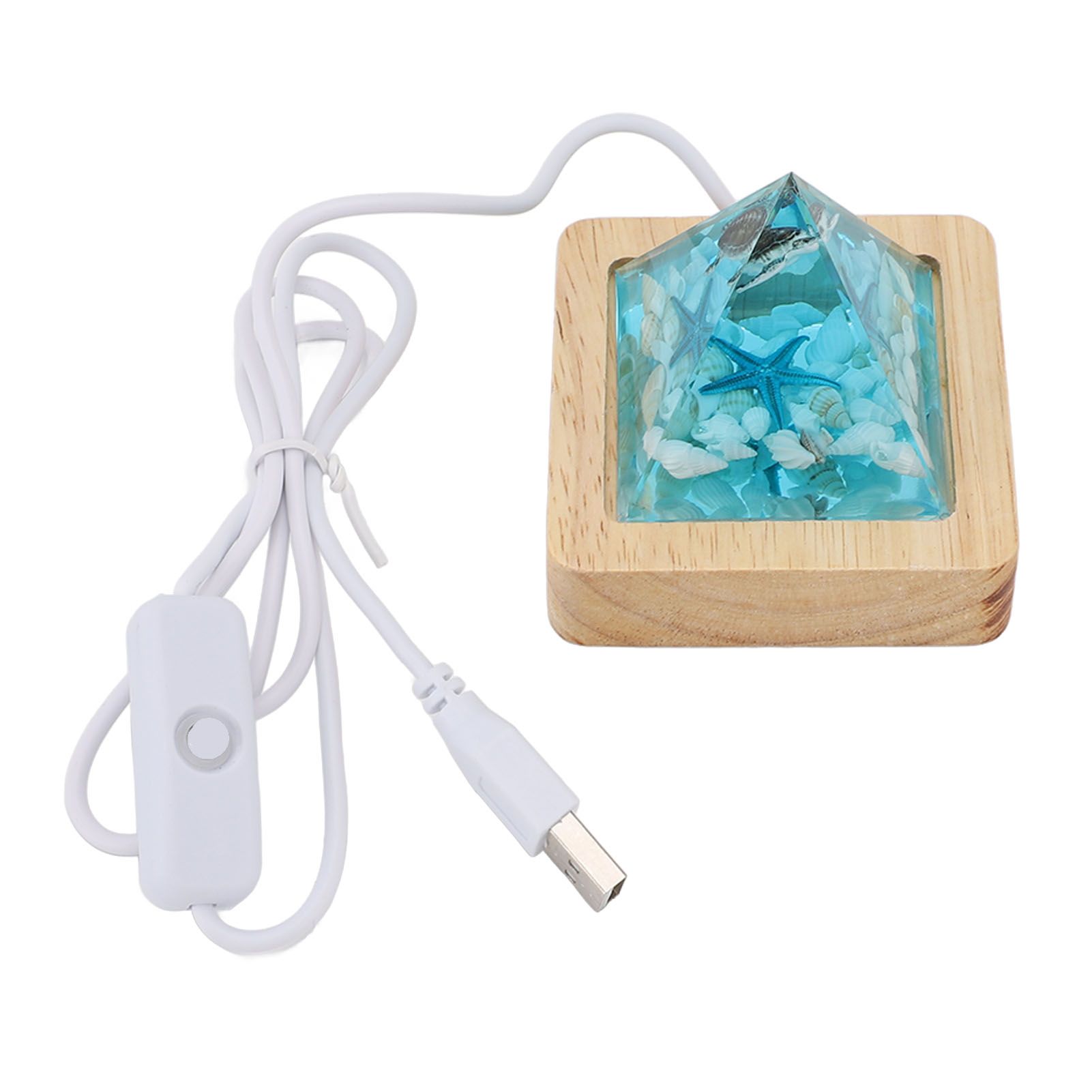 Ocean Landscape Night Light Marine Resin Ornament Table Lamp for Desk view 3