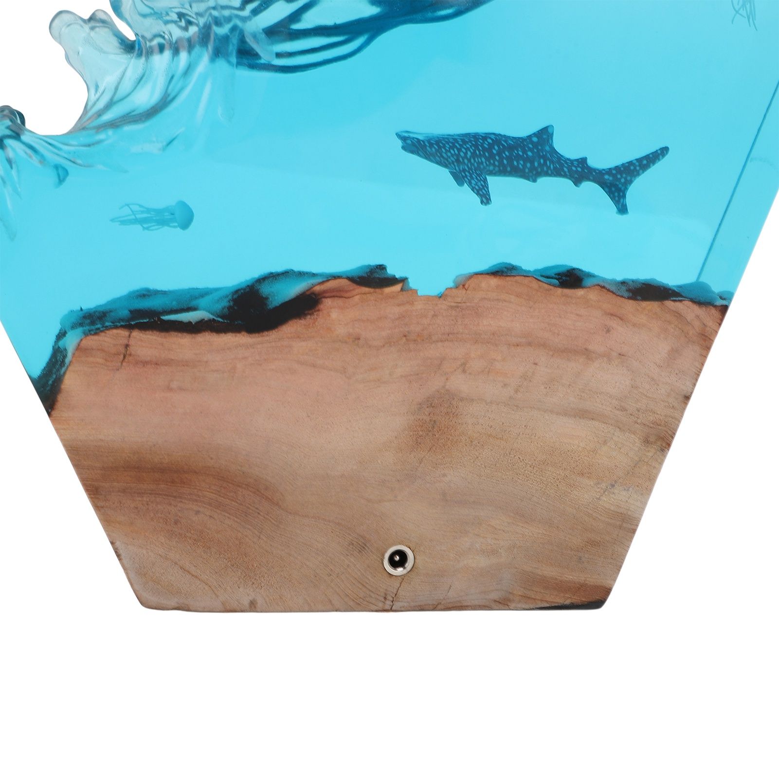 LED Ocean Surfing Night Light Synthetic Resin Wooden Handmade Bedside Table view 2