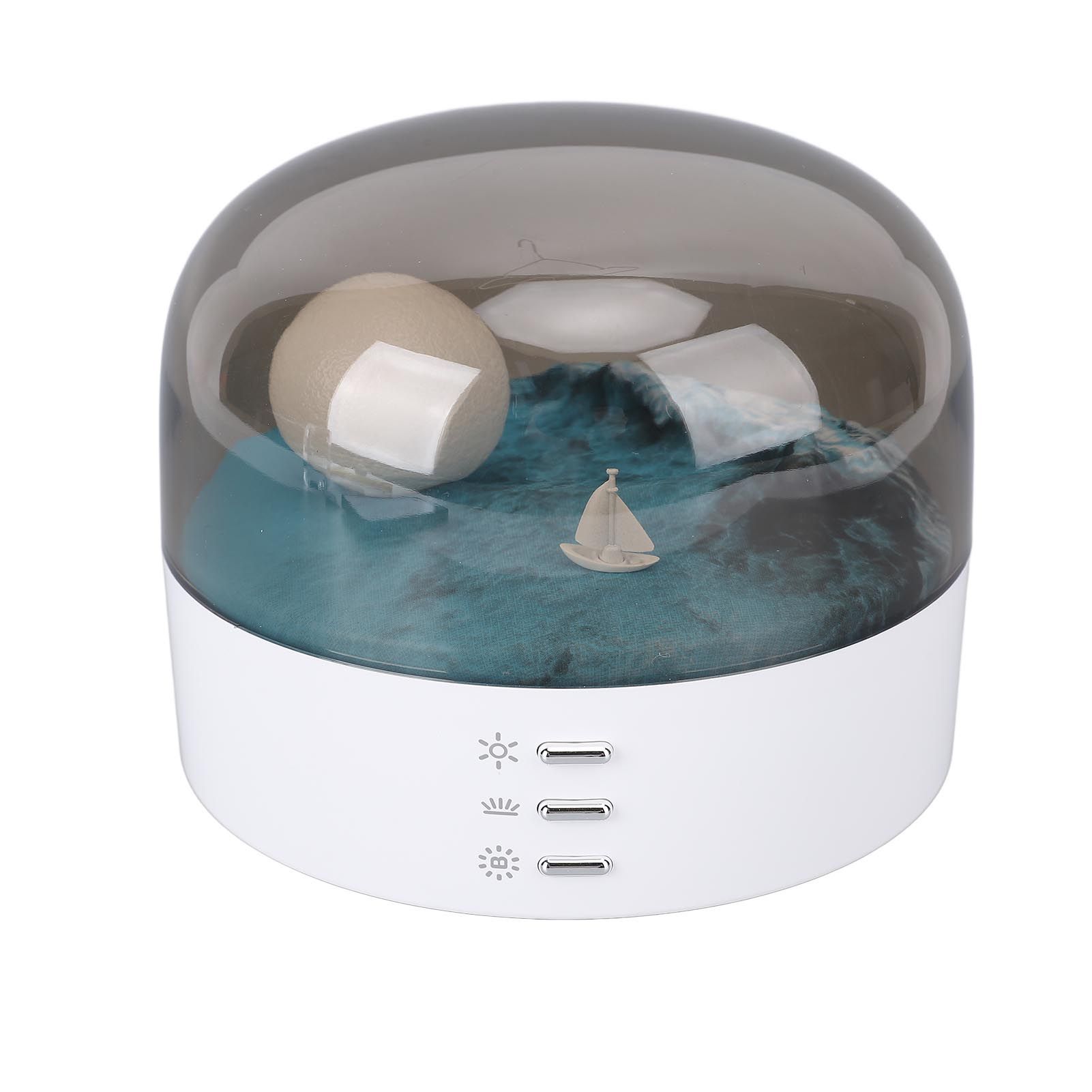 Moon Night Light with Dimming Function Rechargeable Touch Bedside Desk Lamp view 12