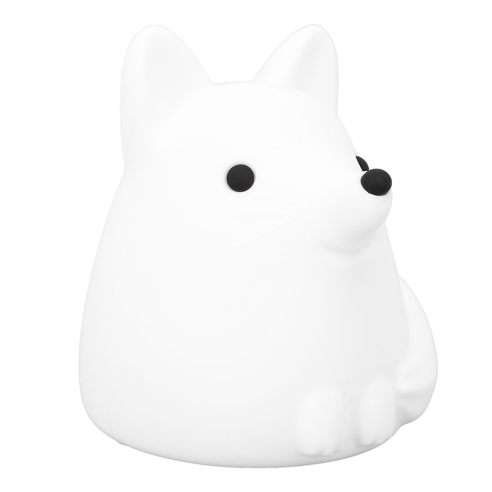 Cute Fox Night Light Silicone Tap Control USB Rechargeable Animal Nursery view 6
