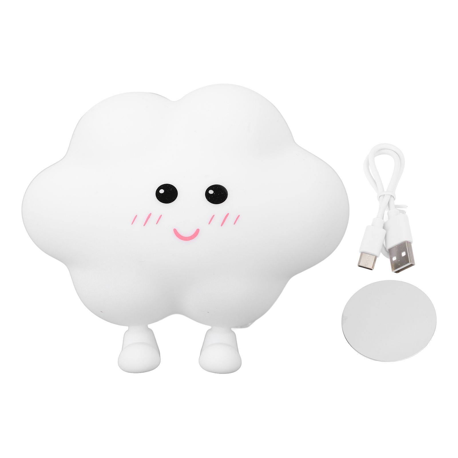 Silicone Nursery Lamp USB Cartoon Shape Bedside Lamp Eye Caring Magnetic Wall view 3