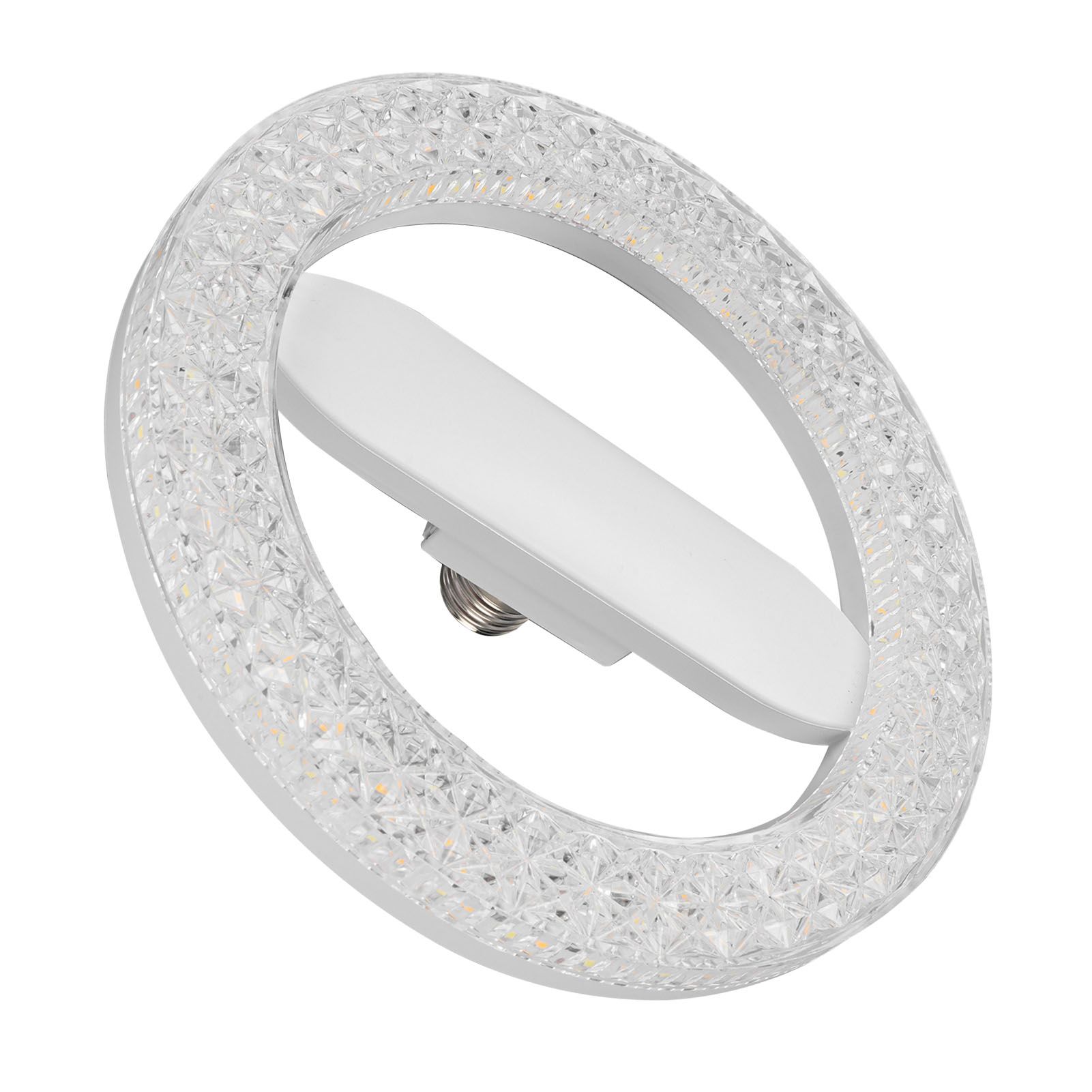 Circular Light Bulb E27 E26 24W 3 Color Temperature LED Crystal Round Energy view 5