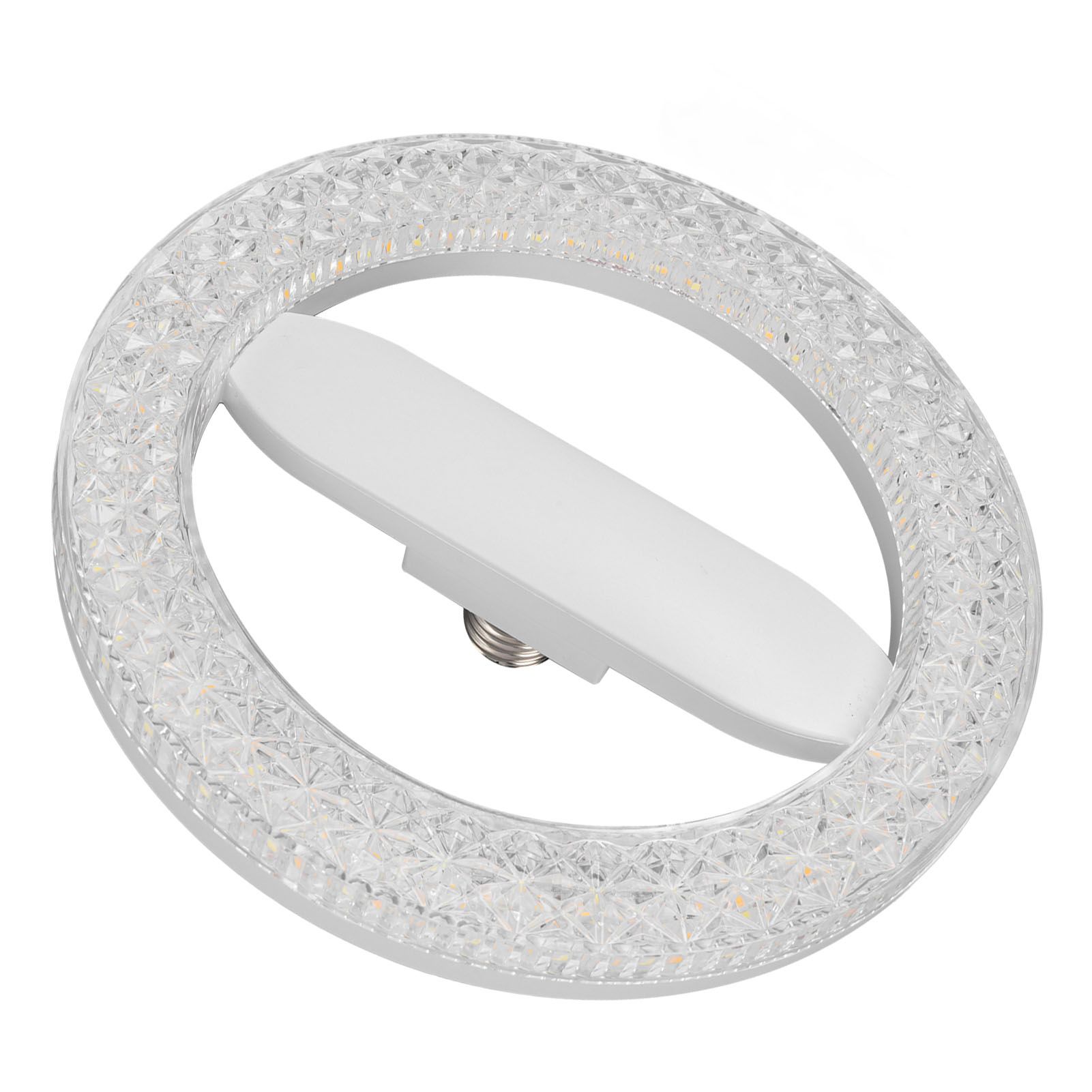Circular Light Bulb E27 E26 24W 3 Color Temperature LED Crystal Round Energy view 9