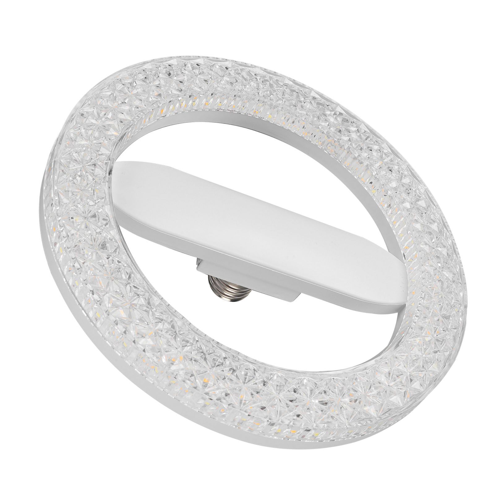 Circular Light Bulb E27 E26 24W 3 Color Temperature LED Crystal Round Energy view 10