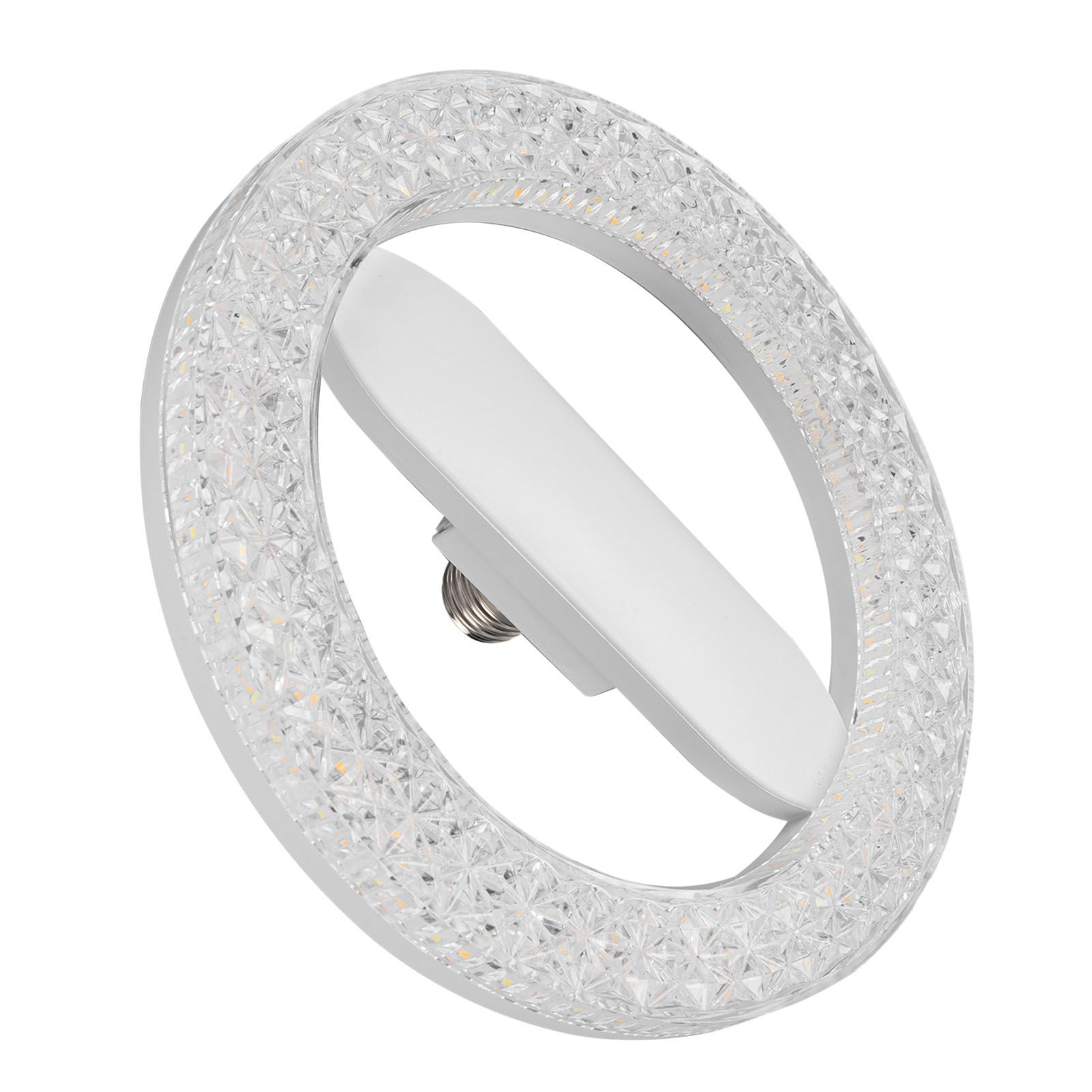 Circular Light Bulb E27 E26 24W 3 Color Temperature LED Crystal Round Energy view 11