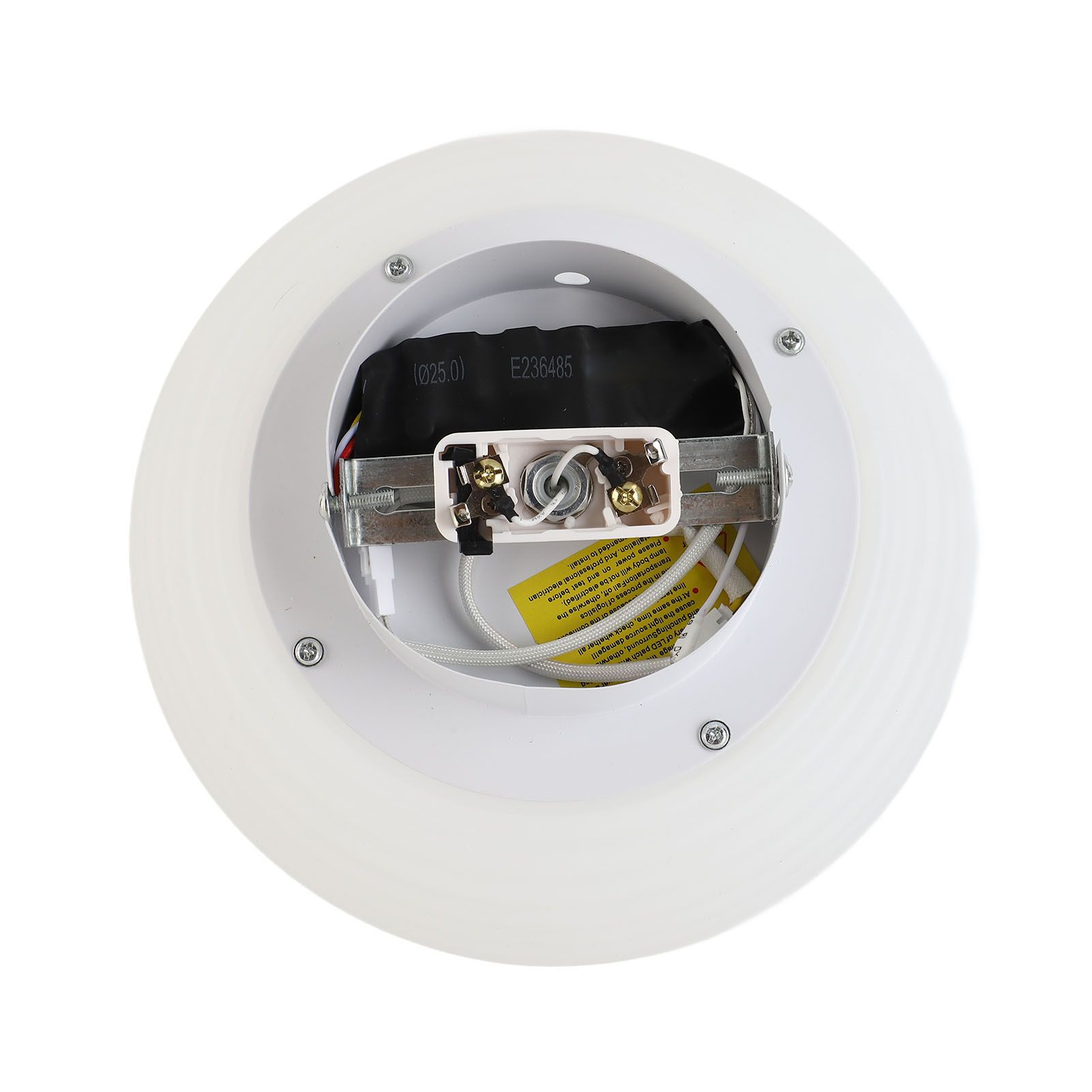 LED Flush Mount Ceiling Light Round Ceiling Lamp Creamy White Threaded Shape view 2