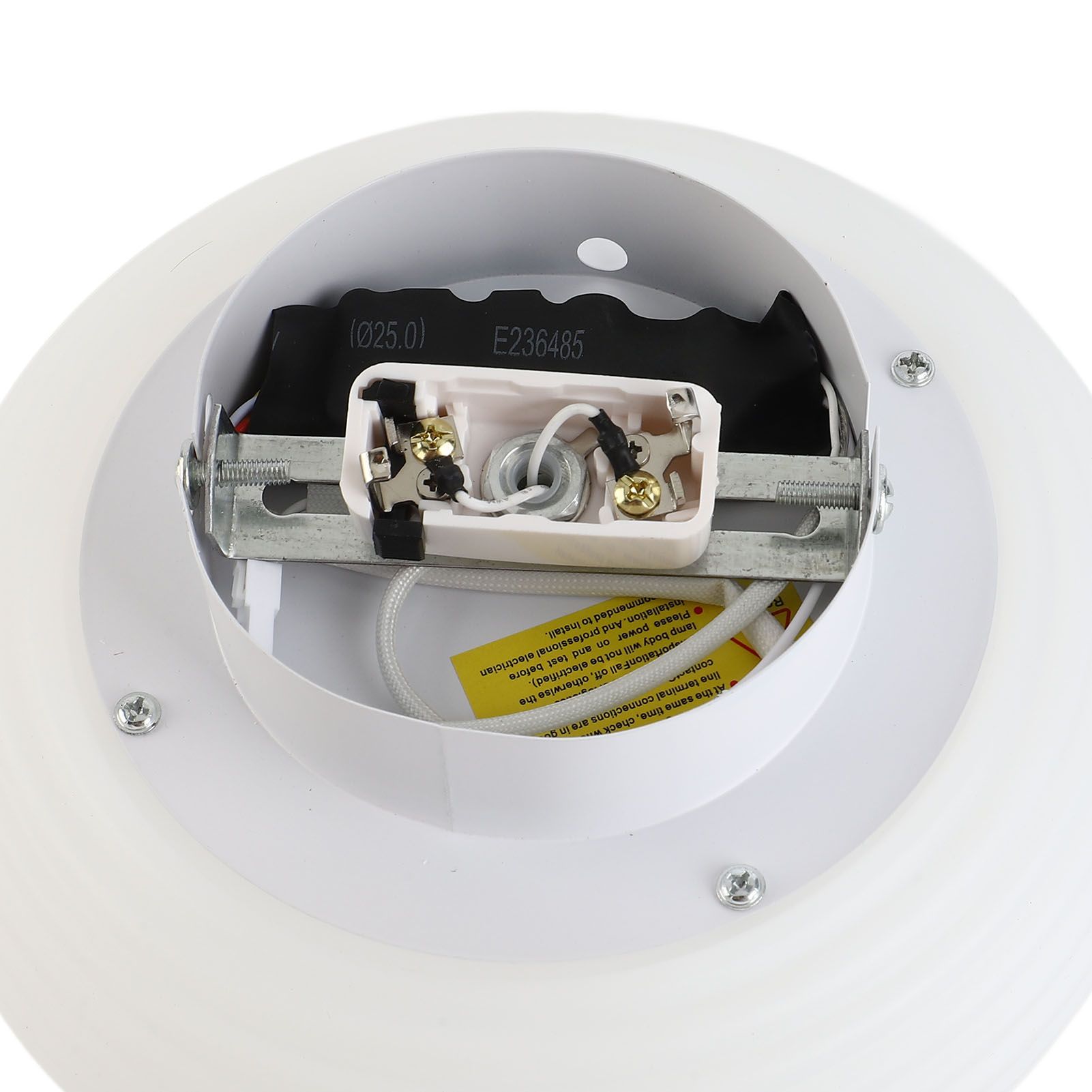 LED Flush Mount Ceiling Light Round Ceiling Lamp Creamy White Threaded Shape view 7