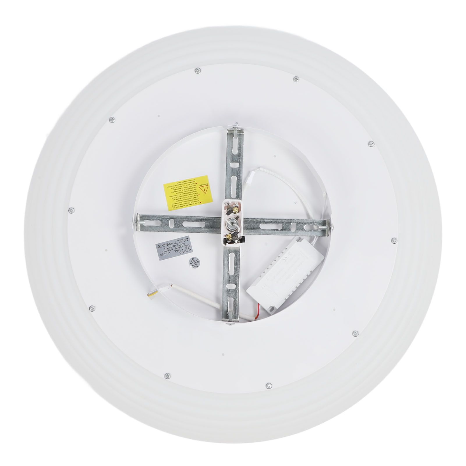 LED Flush Mount Ceiling Light Round Ceiling Lamp Creamy White Threaded Shape view 2