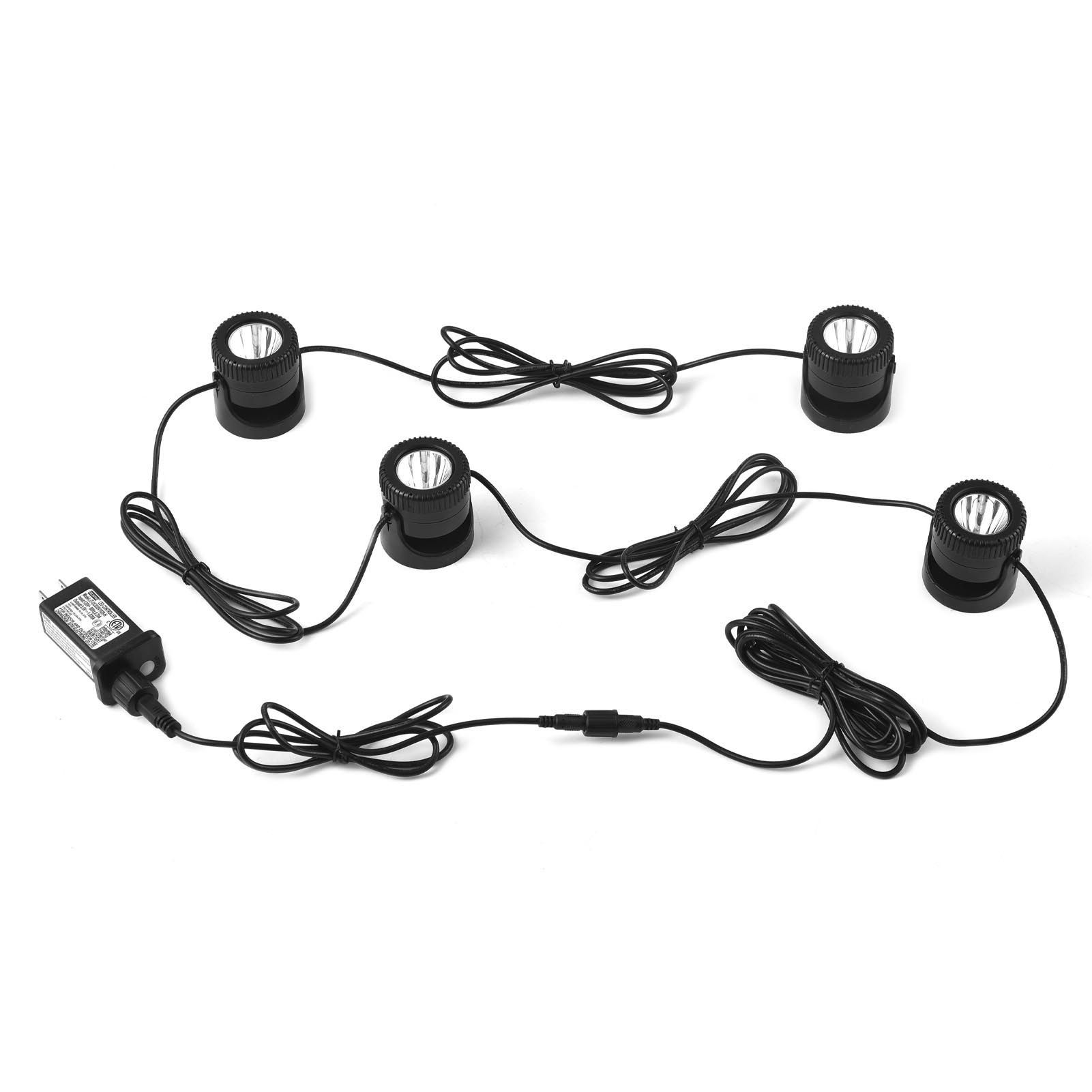 Set of 4 Pond Lights with Remote Control 20 Colors LED Submersible Fountain view 6