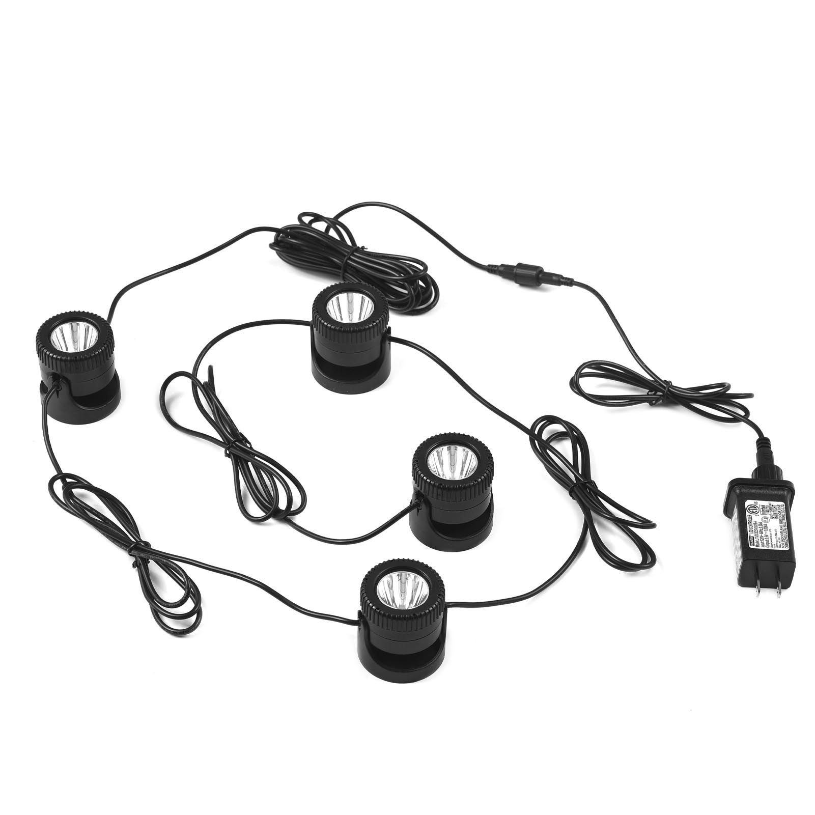 Set of 4 Pond Lights with Remote Control 20 Colors LED Submersible Fountain view 10