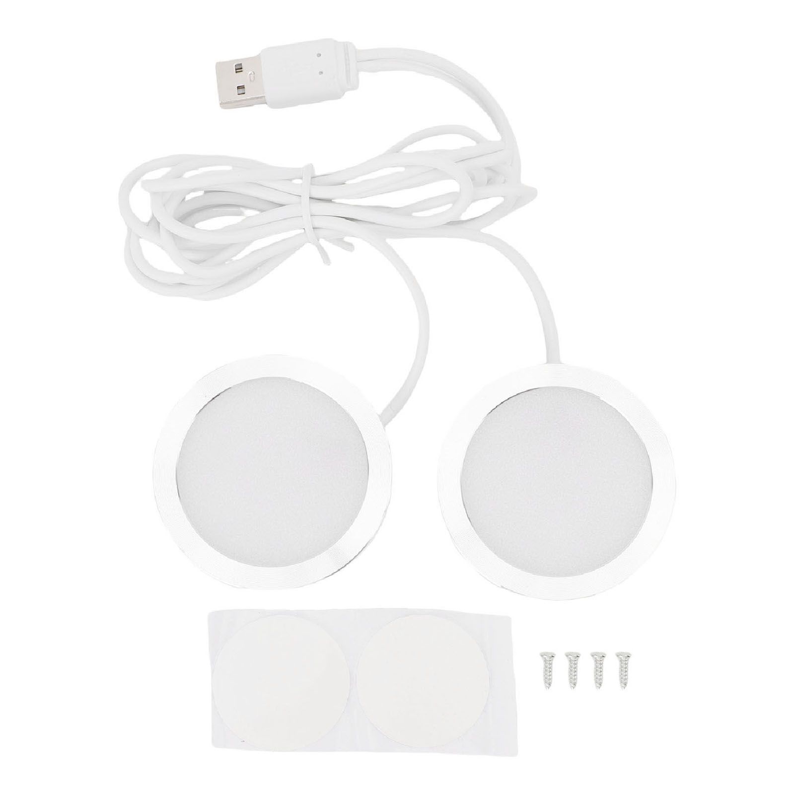 Dual Heads Round LED Spotlight Indoor Mini Ultra Slim 5V USB Under Counter view 3