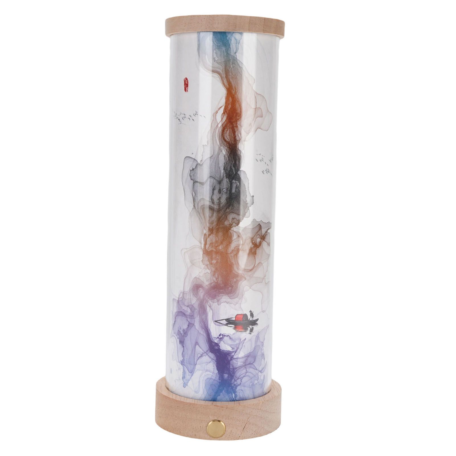 Touch Table Lamp Solid Wood PC 3 Color Temperatures Stepless Dimmable Cordless
