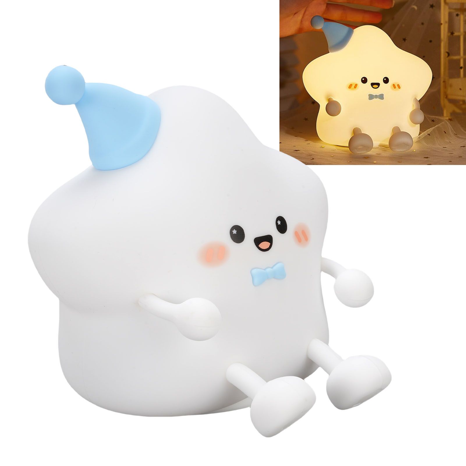 Cute Star Night Light for Bedroom Silicone Nursery Night Light 1200mAh Battery view 12