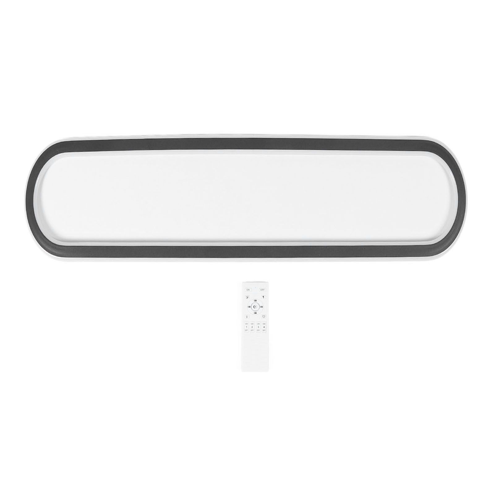 Linear LED Ceiling Light 3000K To 6500K Dimmable Modern Flush Mount Long view 3
