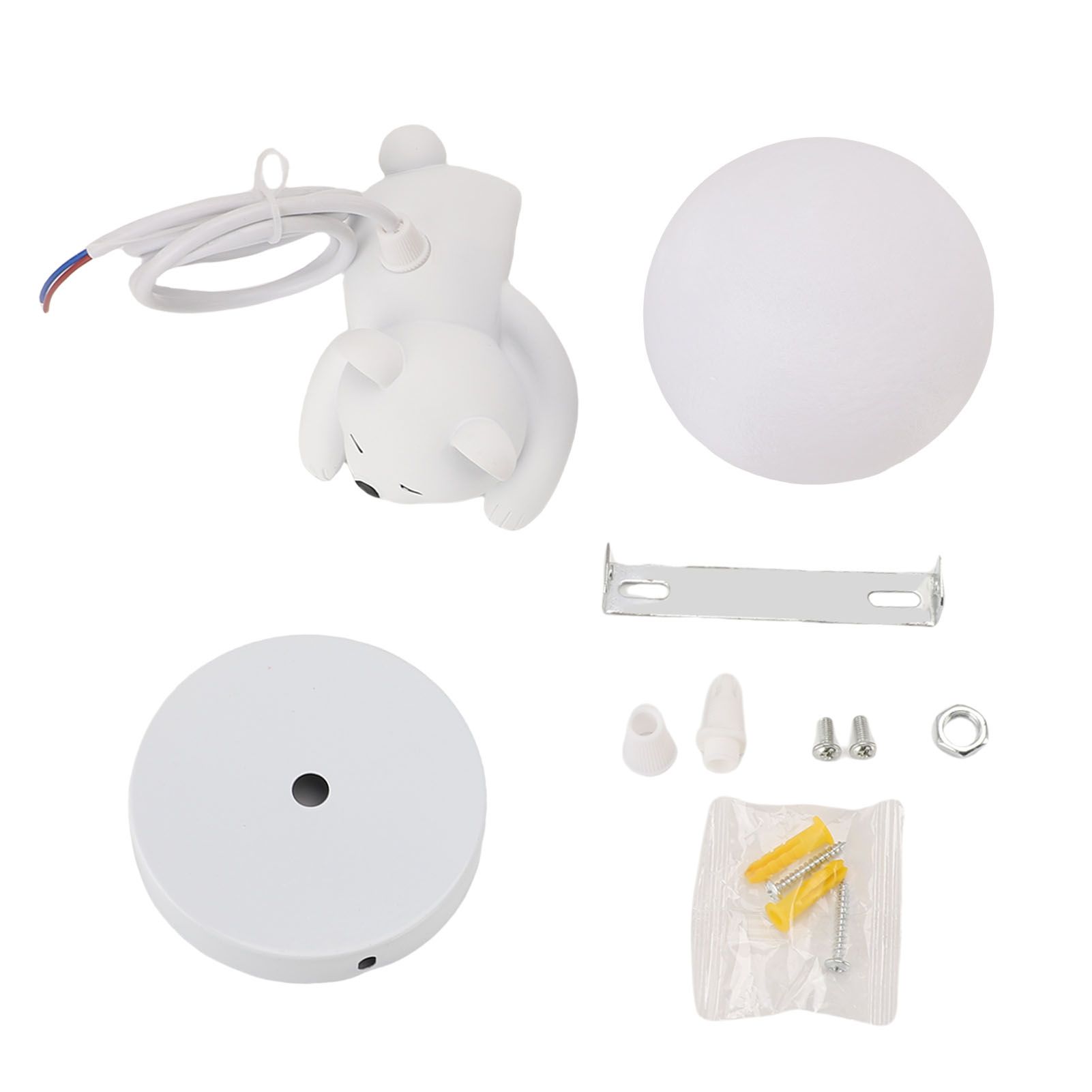 Bear Moon Pendant Lamp 3D Moon Pendent Light Ceiling Hanging Lamp for Bedroom view 3