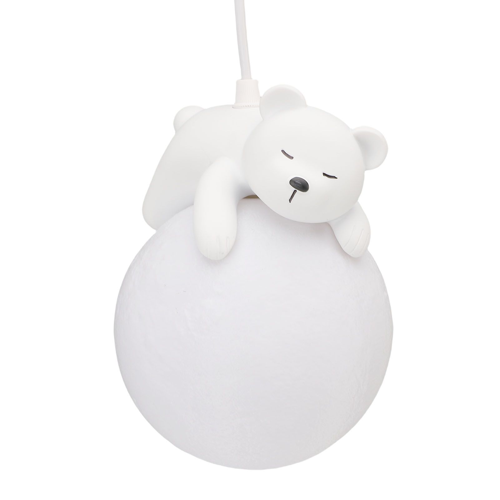 Bear Moon Pendant Lamp 3D Moon Pendent Light Ceiling Hanging Lamp for Bedroom view 10