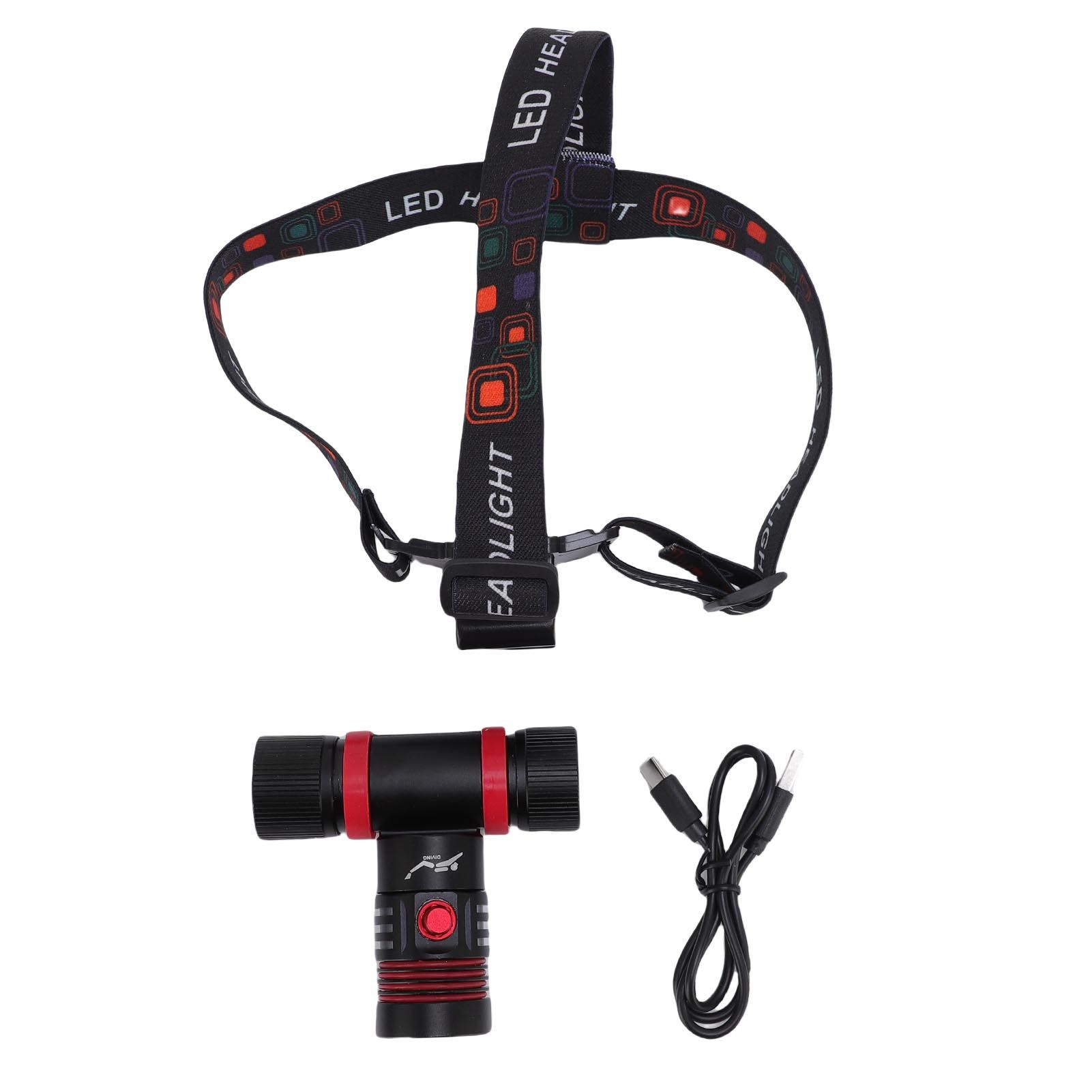 Scuba Diving Headlamp 5000LM IPX8 Watertight 3 Modes 262.5ft Underwater view 3