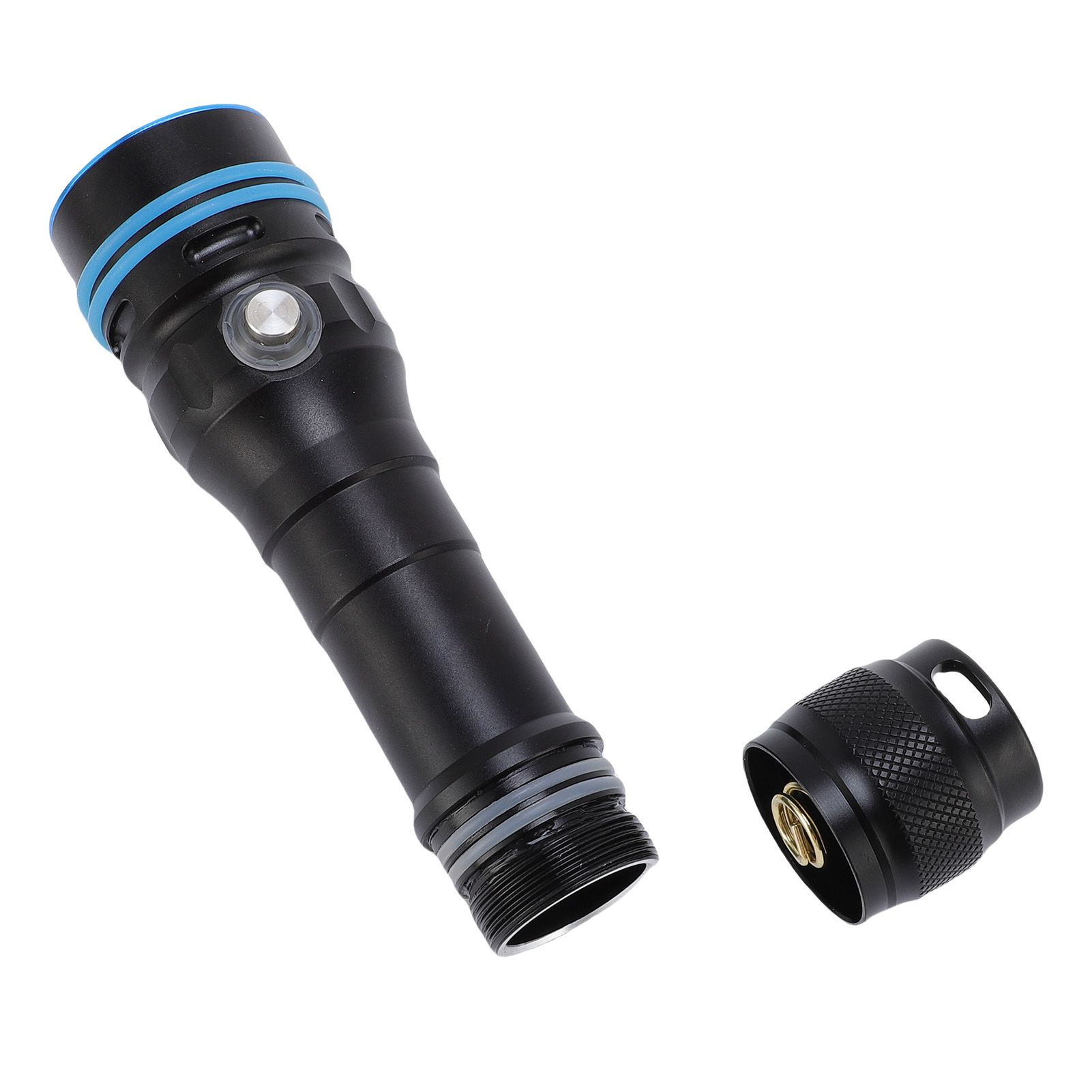 Scuba Diving Flashlight IPX8 Watertight 4 Modes 3600LM Dive Light with Power view 2