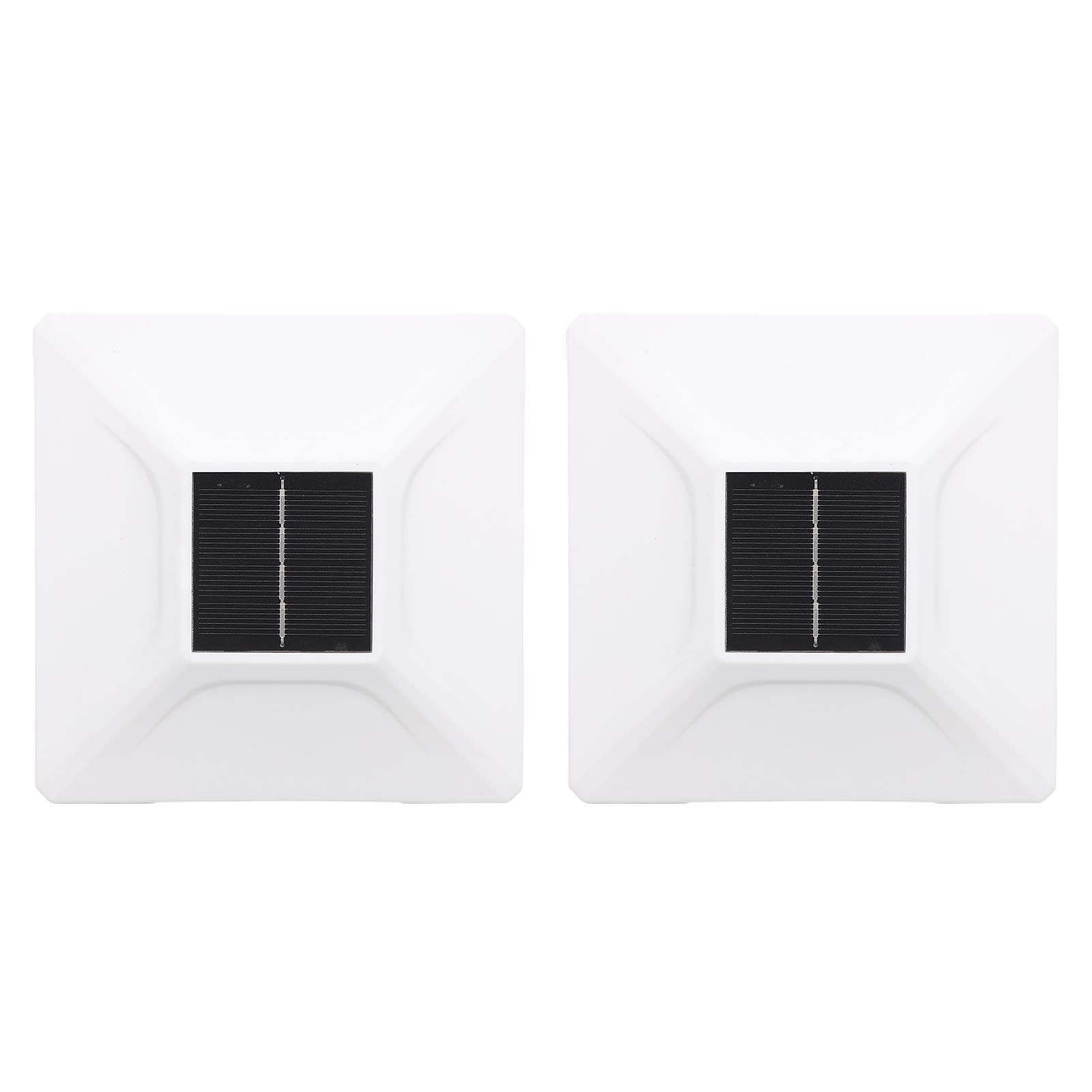 2 Pack Solar Post Light LED Warm and White Lighting Weather Proof Solar view 4