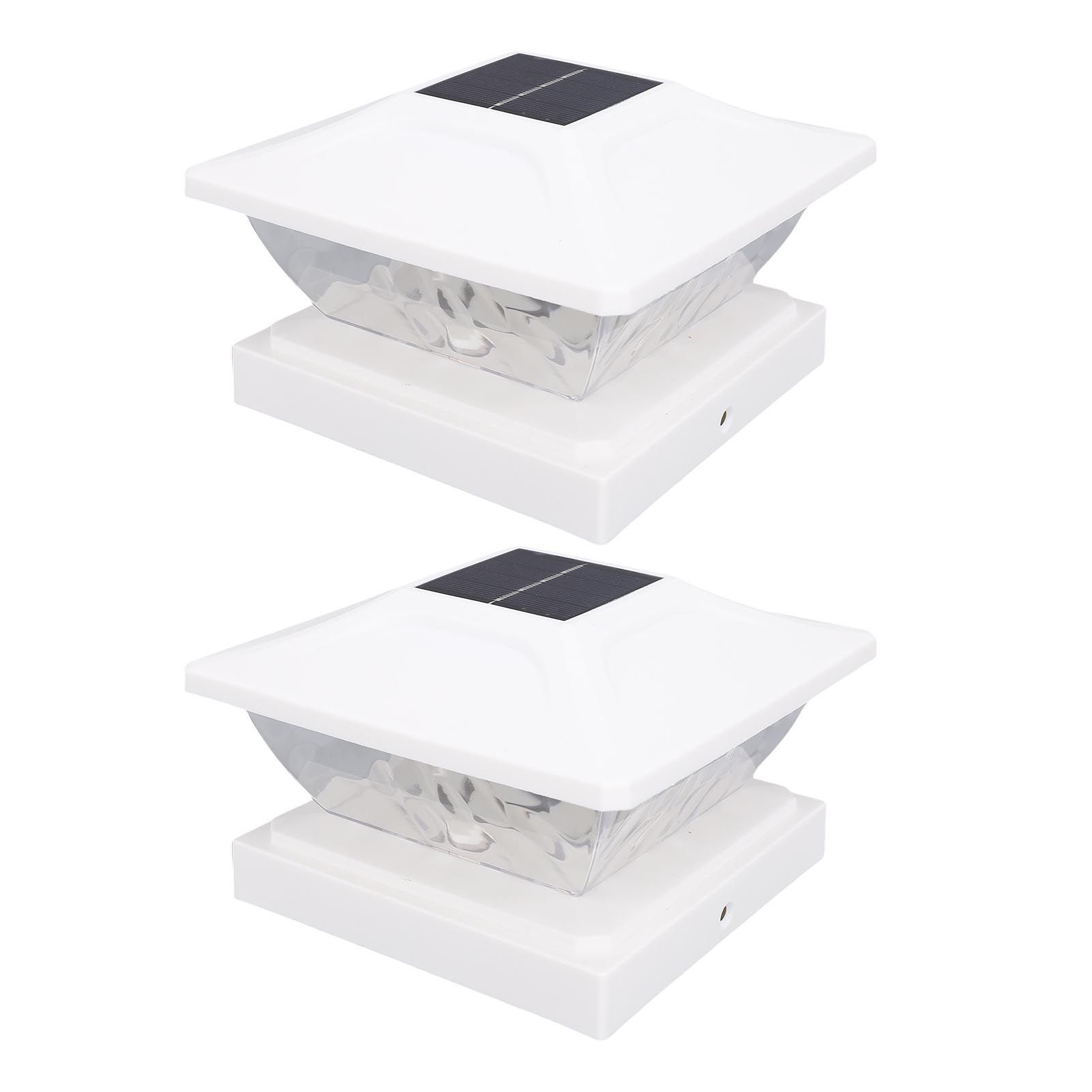 2 Pack Solar Post Light LED Warm and White Lighting Weather Proof Solar view 6