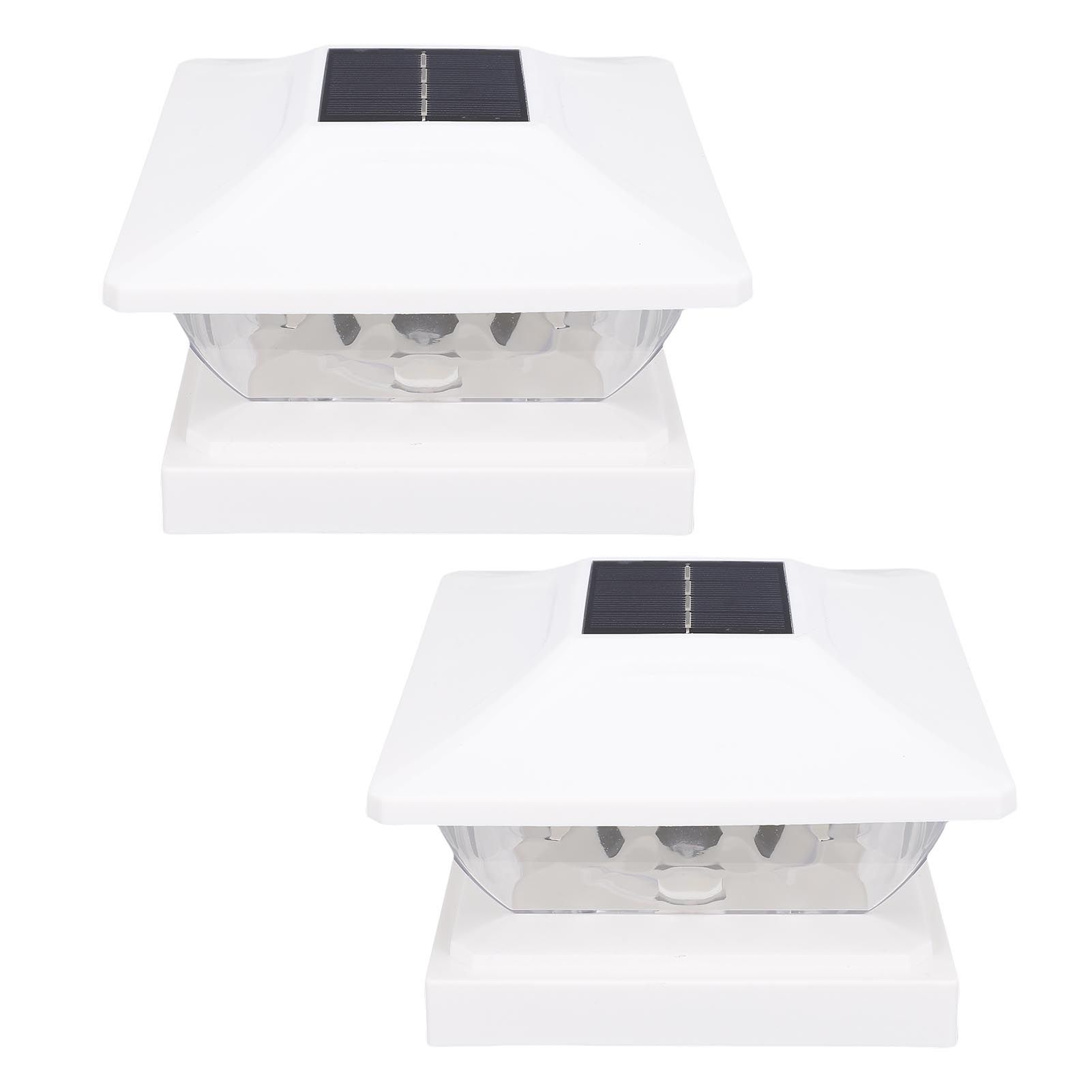 2 Pack Solar Post Light LED Warm and White Lighting Weather Proof Solar view 12