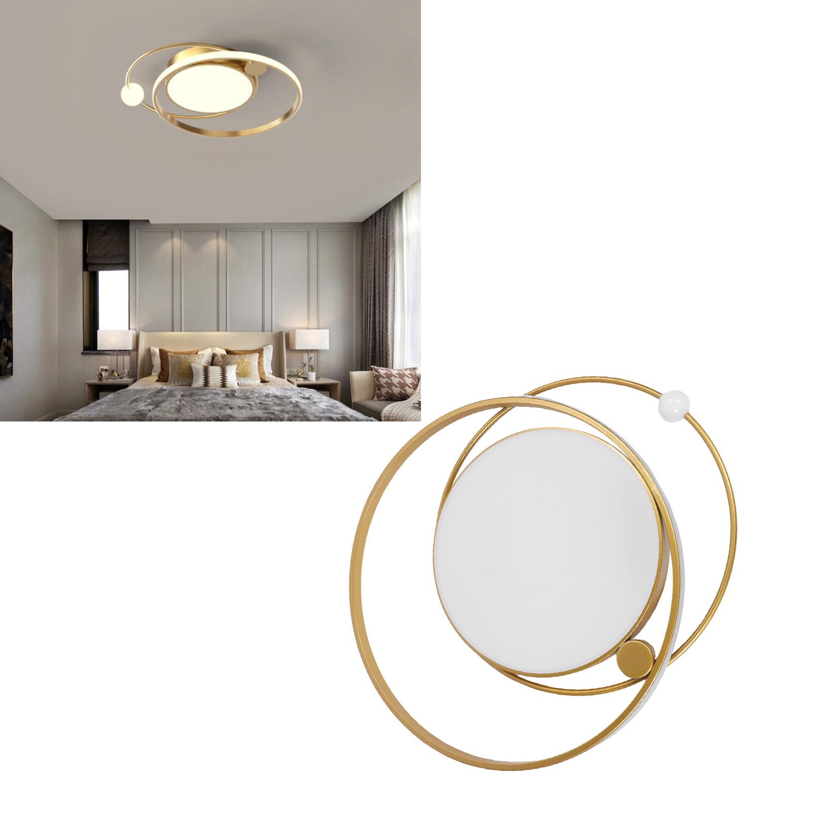 Modern LED Ceiling Light Dimmable Flush Mount Ceiling Lamp with Remote Control view 11