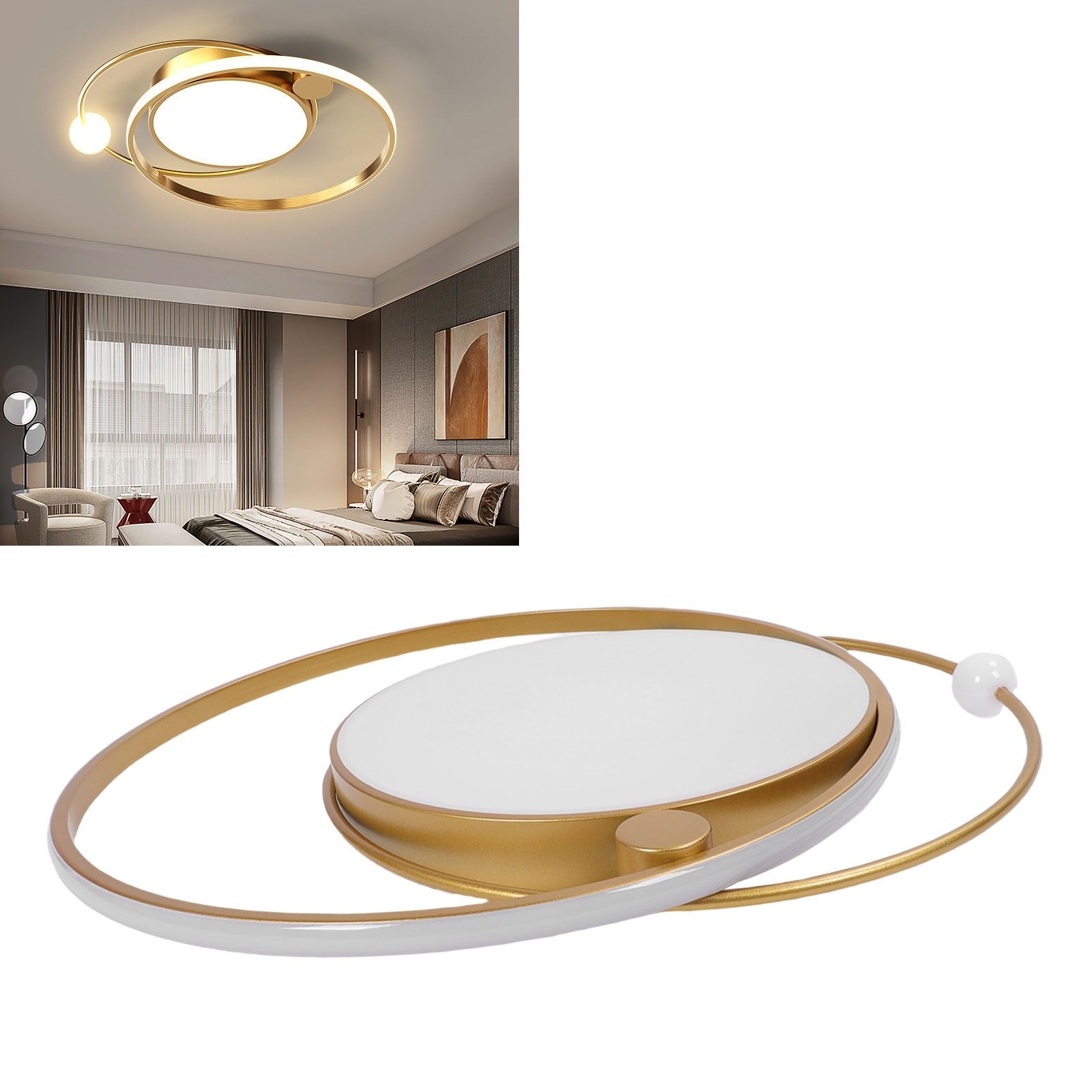 Modern LED Ceiling Light Dimmable Flush Mount Ceiling Lamp with Remote Control view 12