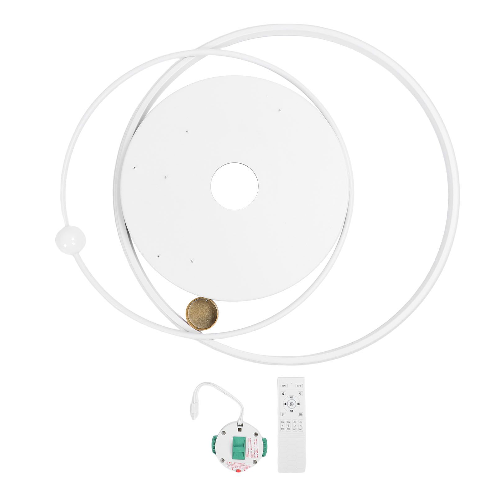 Modern LED Ceiling Light Dimmable Flush Mount Ceiling Lamp with Remote Control view 2
