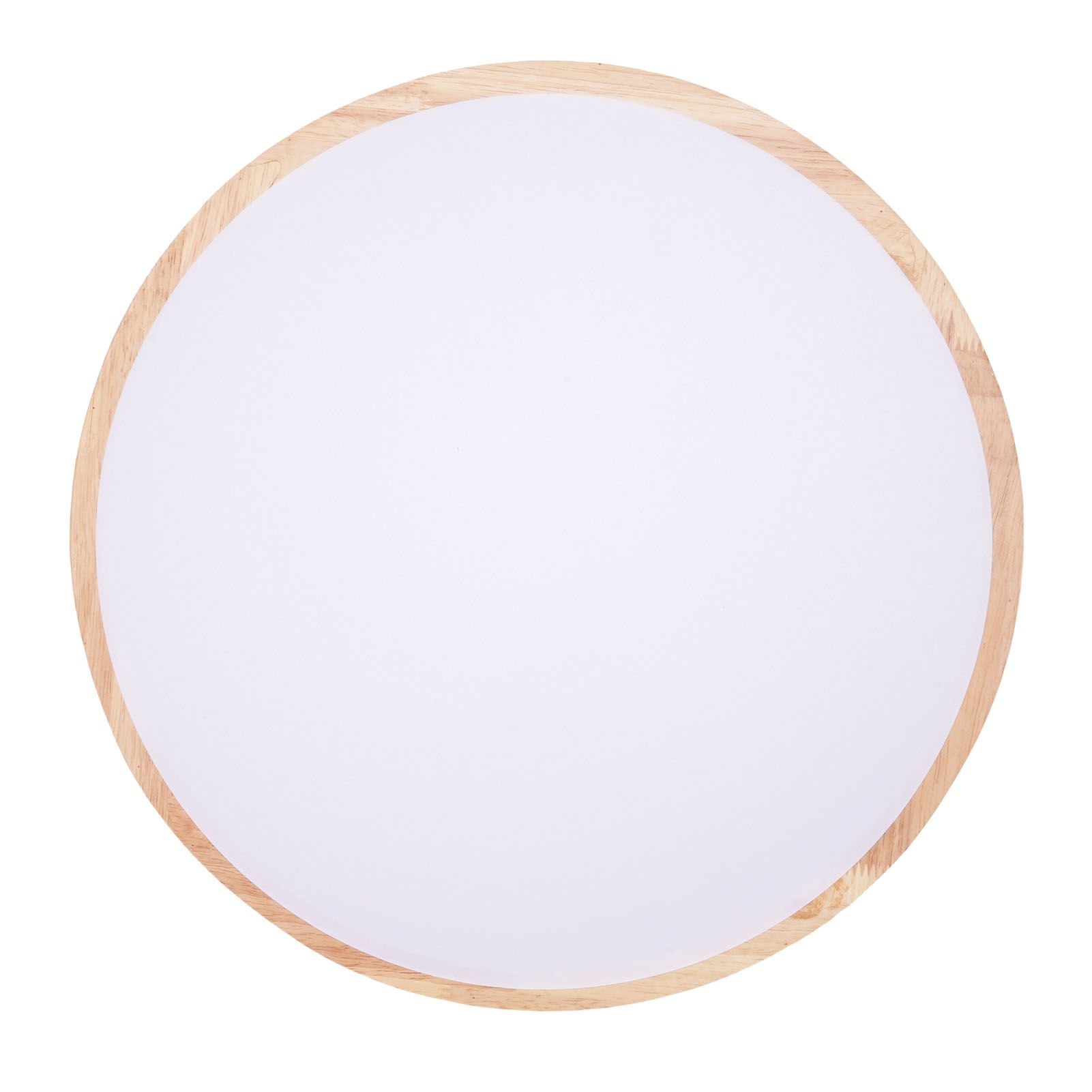 LED Flush Mount Ceiling Light Wooden 3000K to 6500K Dimmable Round Ceiling