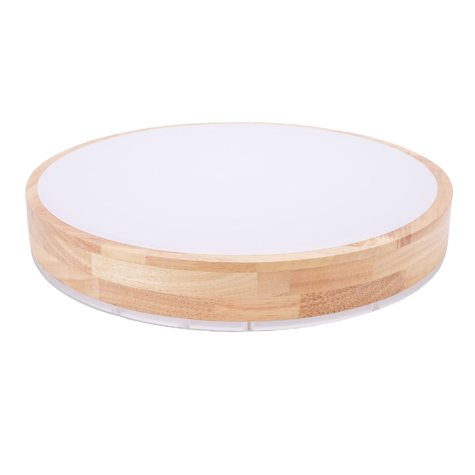 LED Flush Mount Ceiling Light Wooden 3000K to 6500K Dimmable Round Ceiling view 10