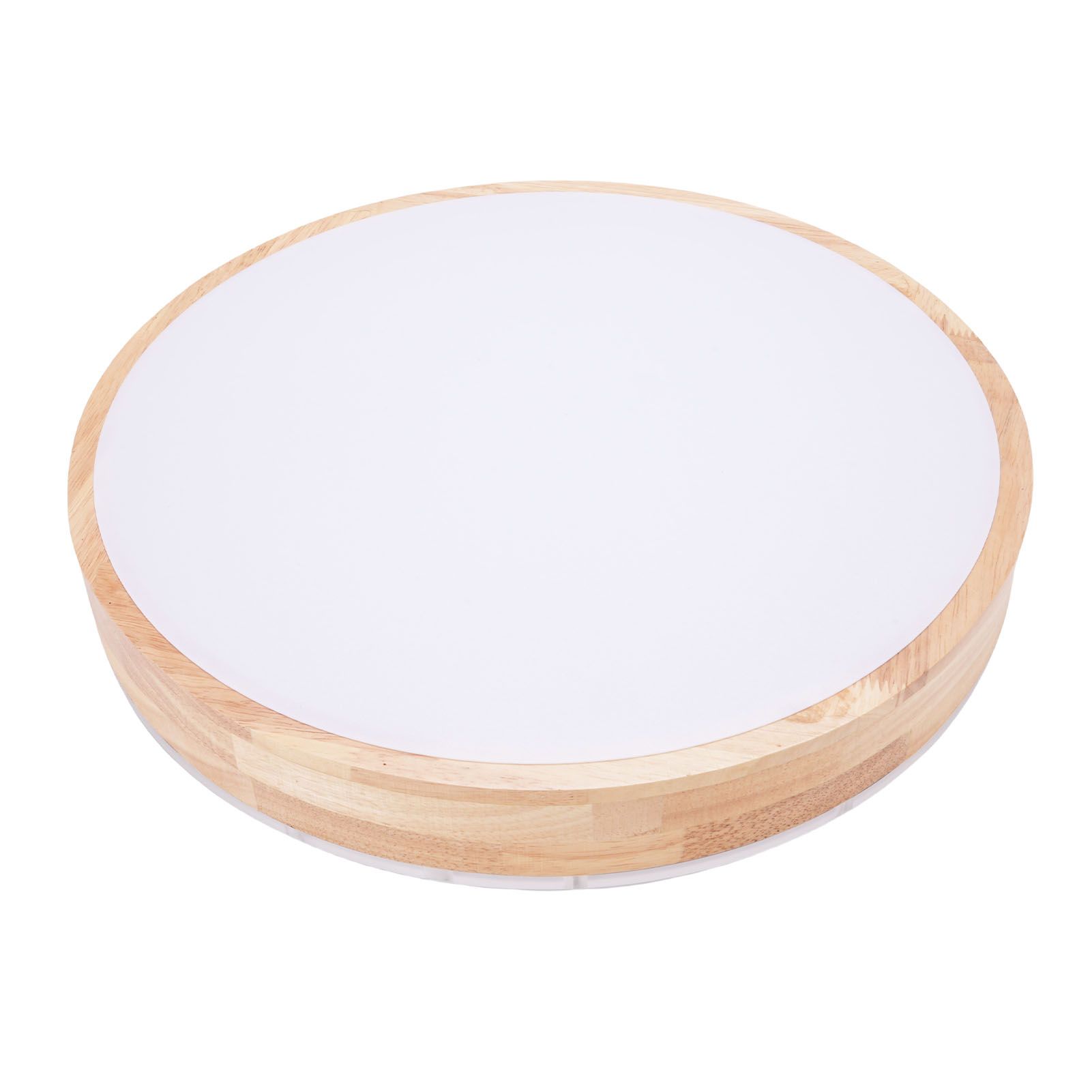 LED Flush Mount Ceiling Light Wooden 3000K to 6500K Dimmable Round Ceiling view 11