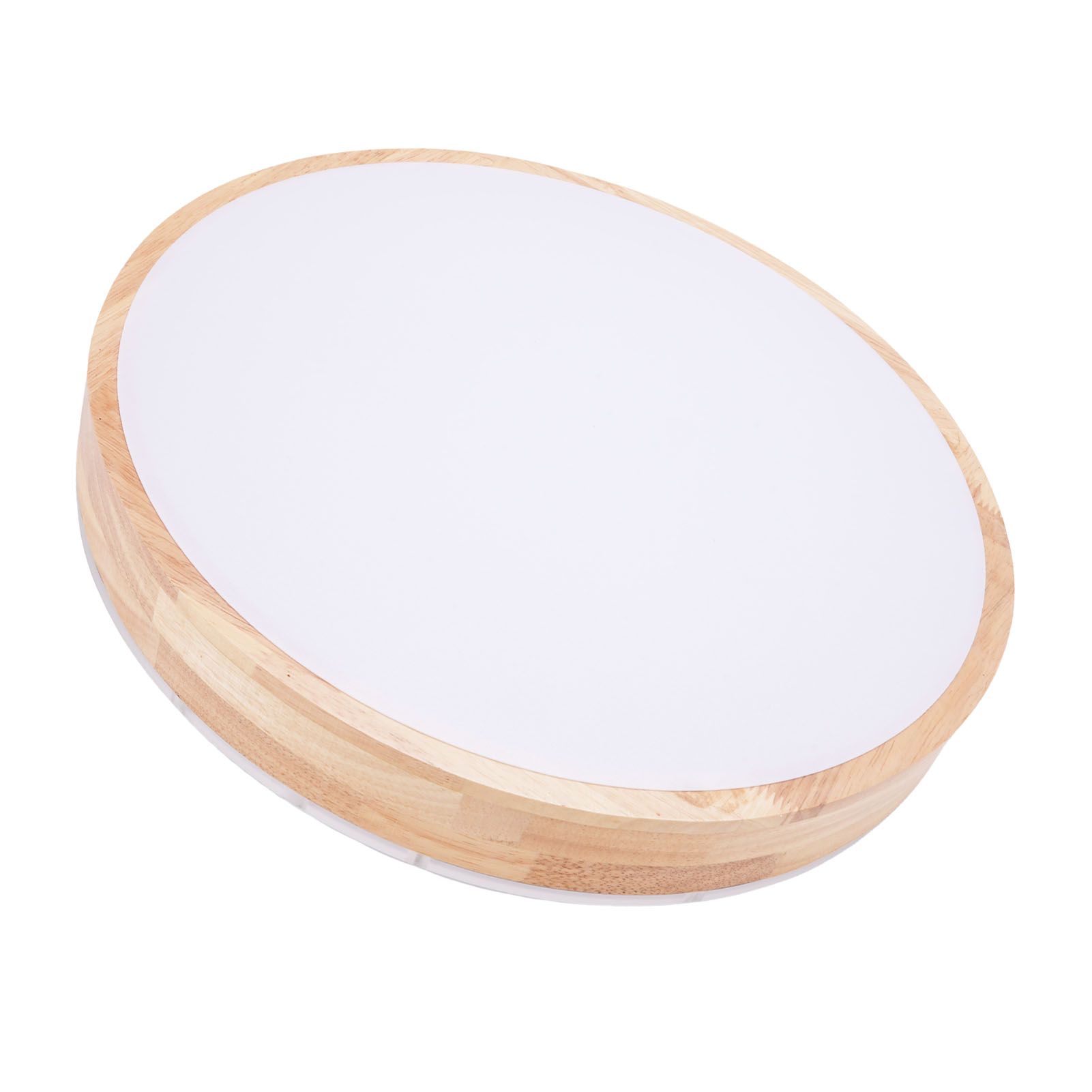 LED Flush Mount Ceiling Light Wooden 3000K to 6500K Dimmable Round Ceiling view 12