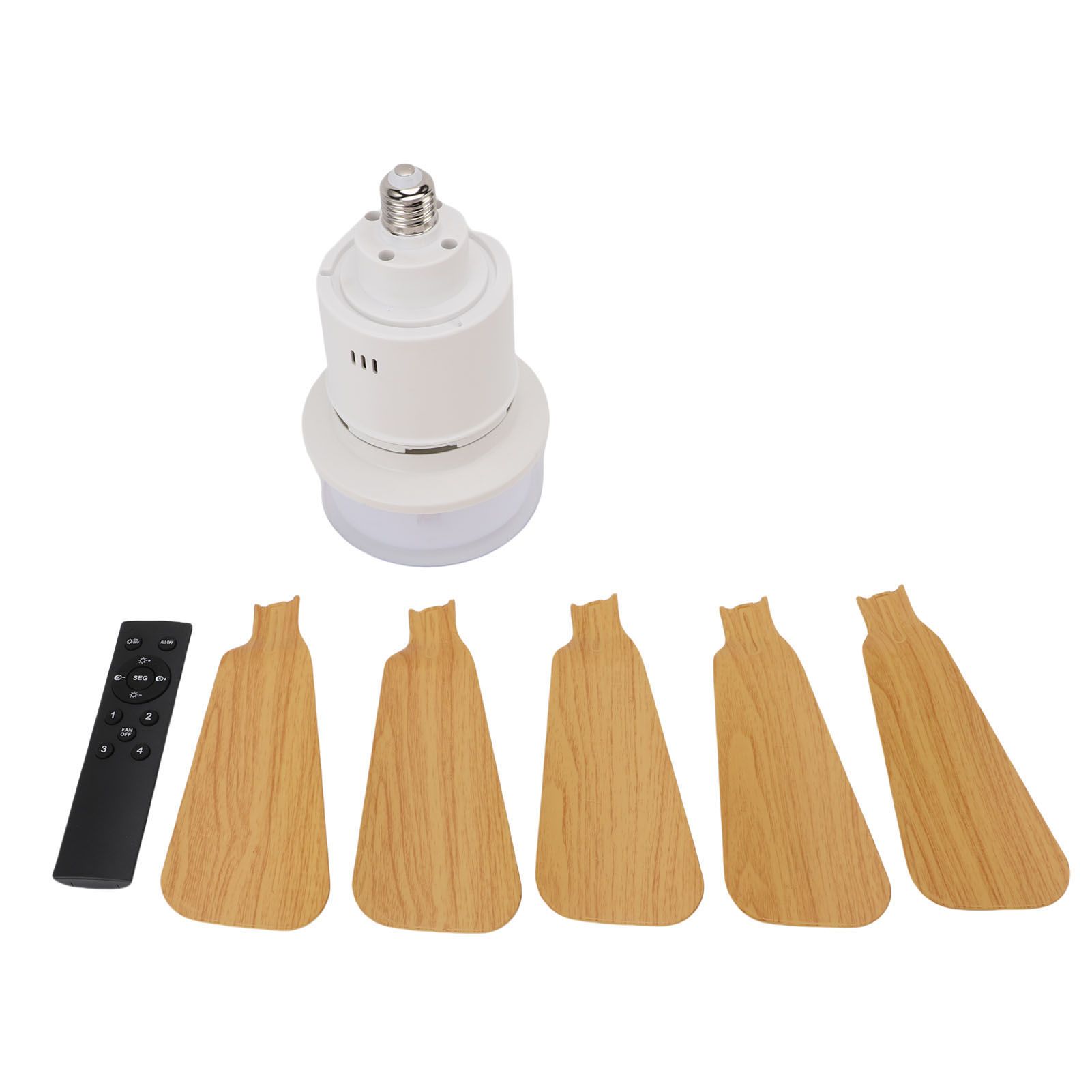 Socket Ceiling Fan Light with Remote Dimmable Small Ceiling Fan 3 Colors Easy view 3