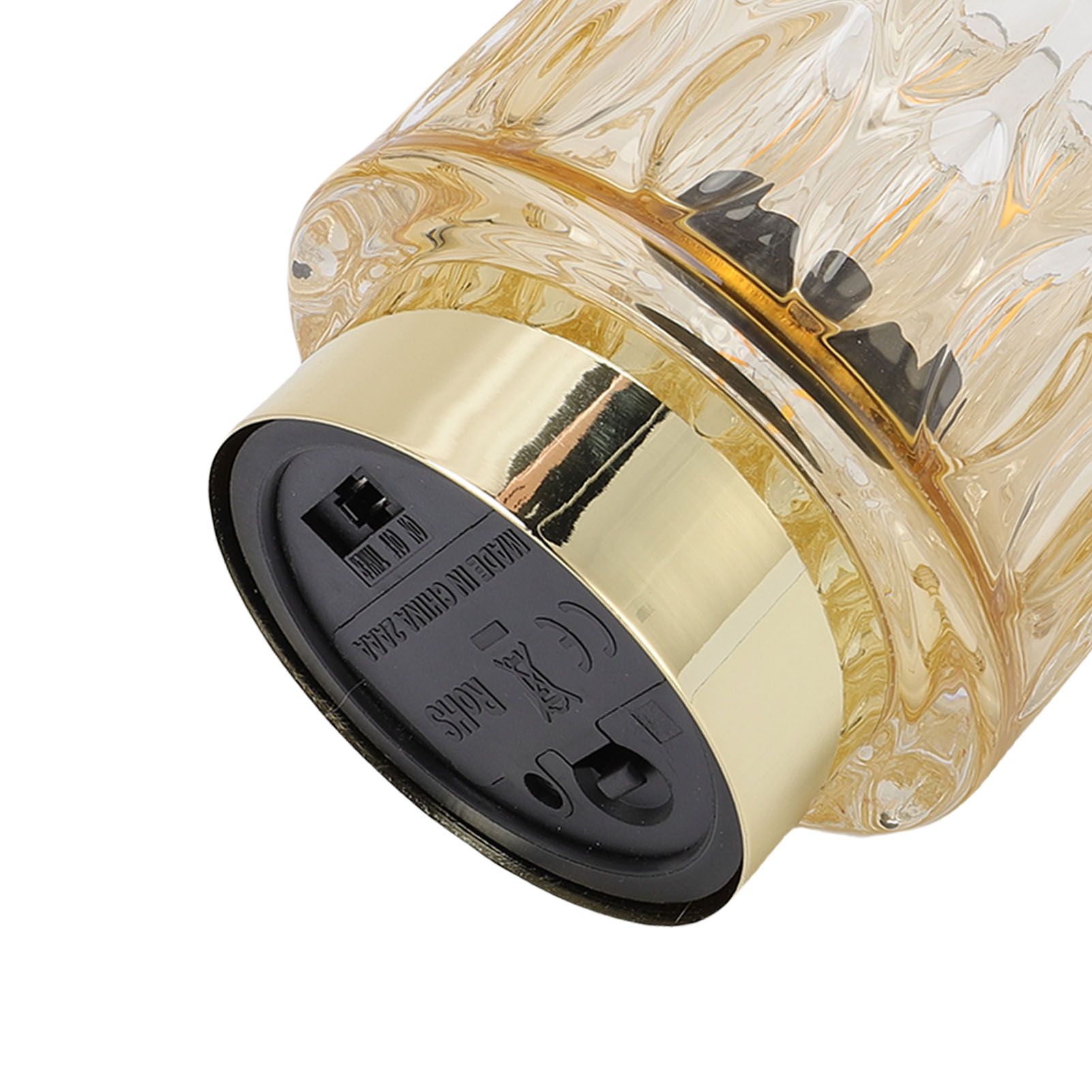 Battery Operated Lamp with Timer LED Bulb Cordless Table Lamp Glass Accent view 2